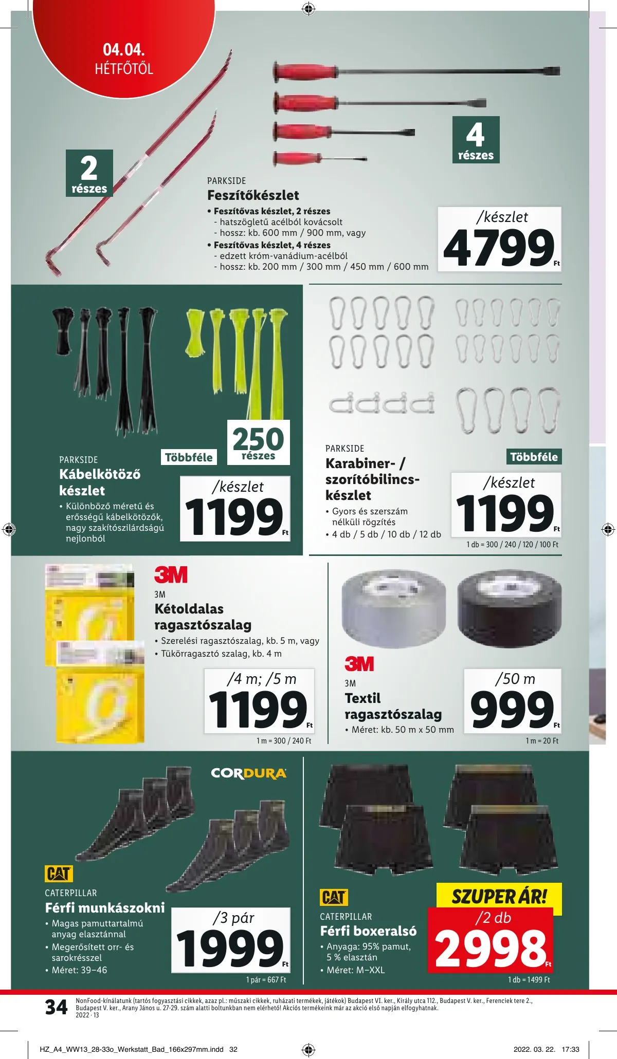 Lidl akciós újság 03.31–04.06 – 34. oldal
