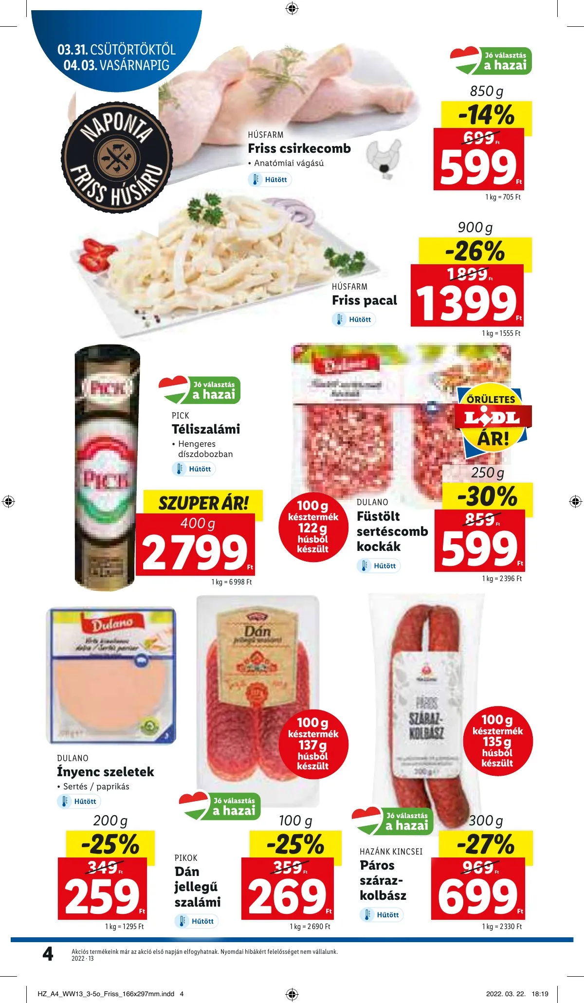 Lidl akciós újság 03.31–04.06 – 4. oldal