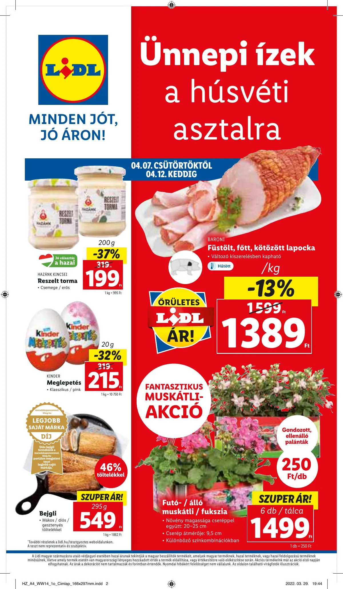 Lidl akciós újság 04.07–04.12