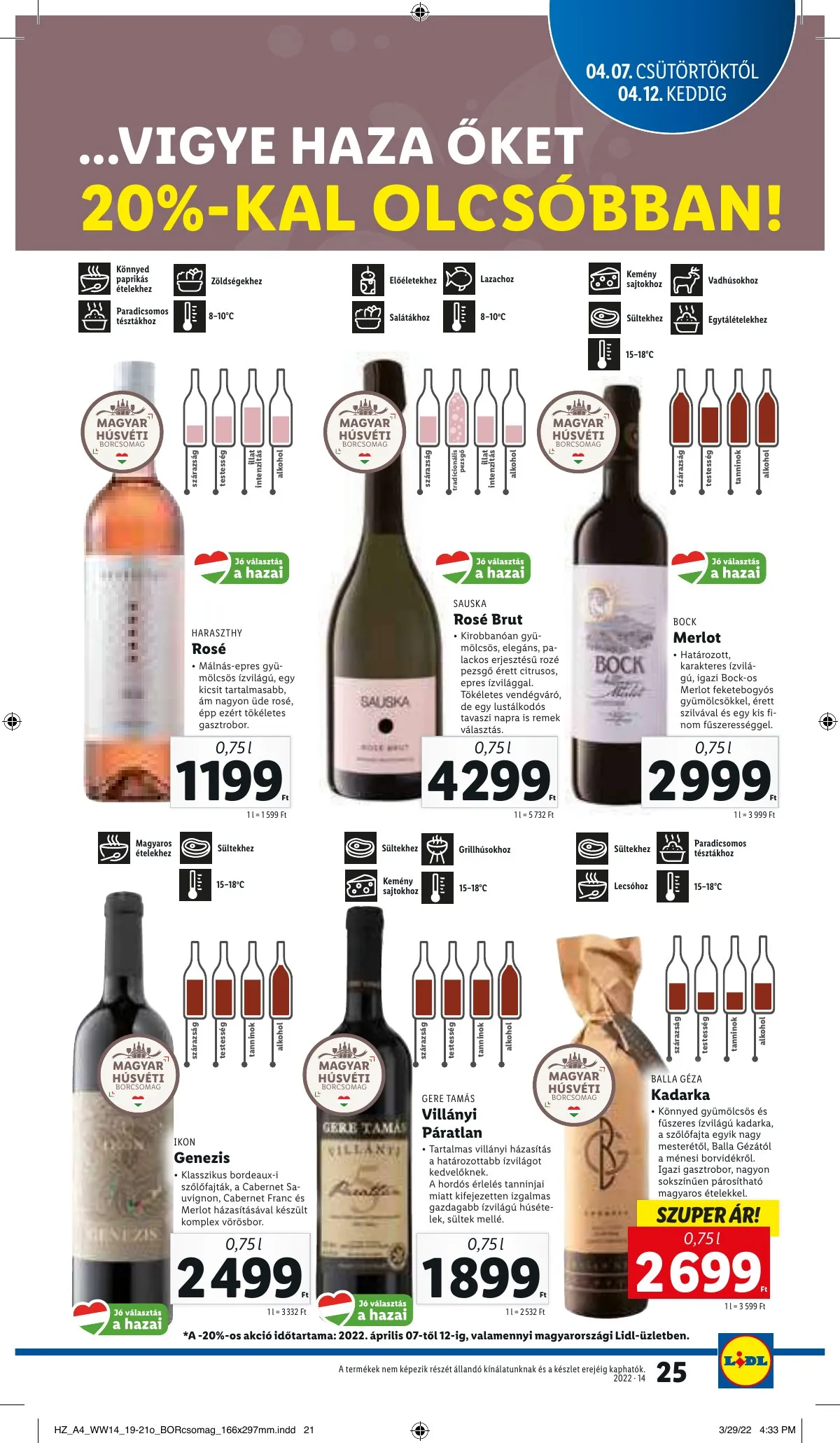 Lidl akciós újság 04.07–04.12 – 25. oldal