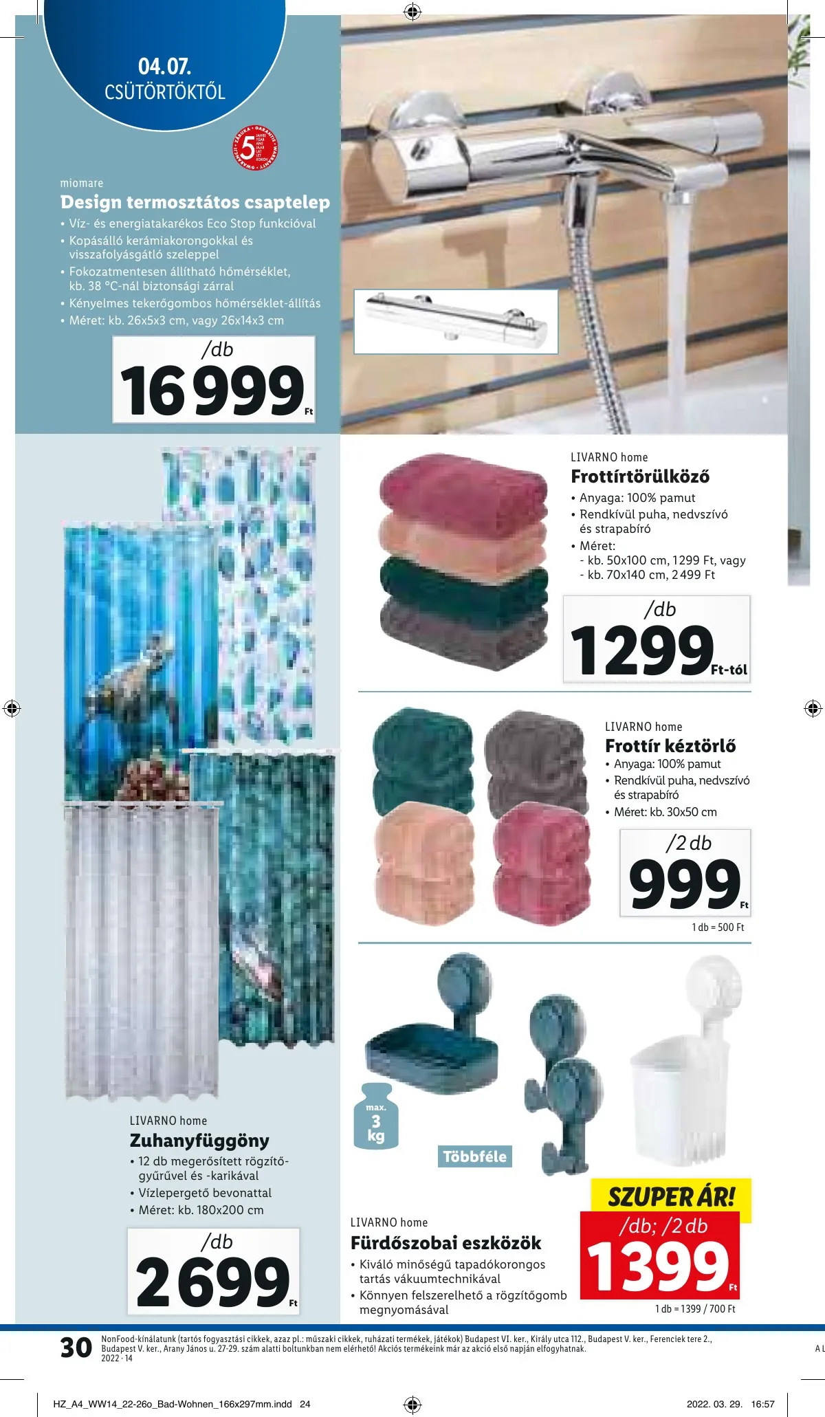 Lidl akciós újság 04.07–04.12 – 30. oldal
