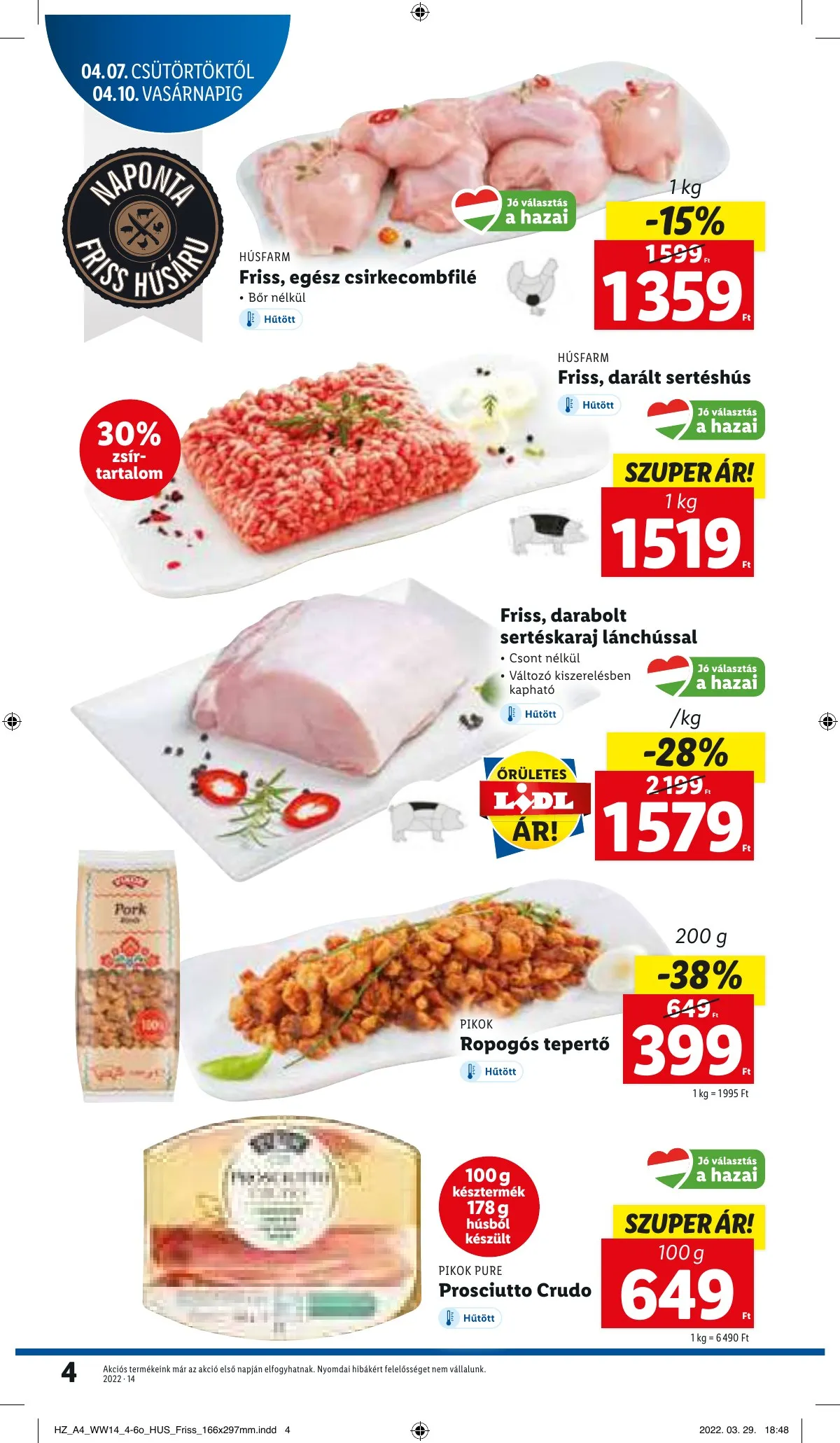 Lidl akciós újság 04.07–04.12 – 4. oldal