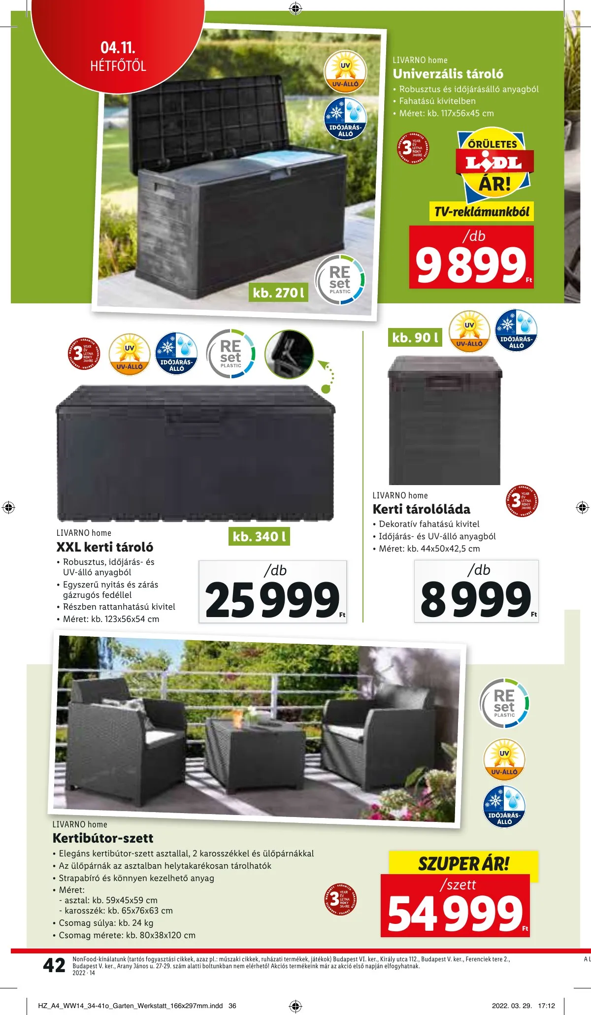 Lidl akciós újság 04.07–04.12 – 42. oldal