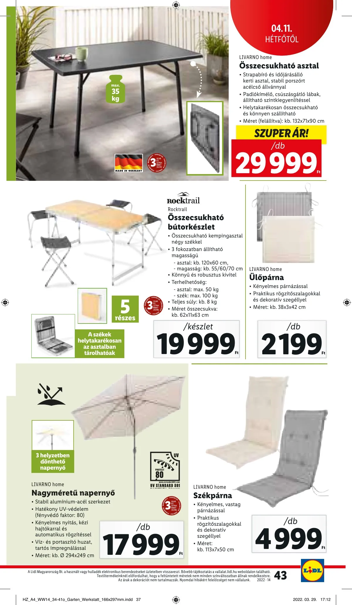 Lidl akciós újság 04.07–04.12 – 43. oldal