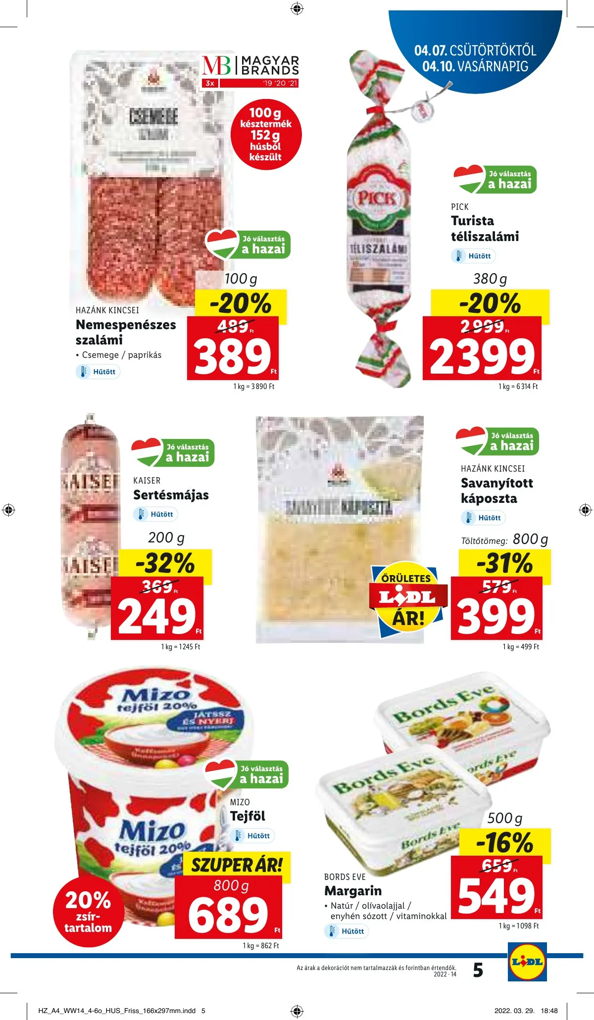 Lidl akciós újság 04.07–04.12 – 5. oldal