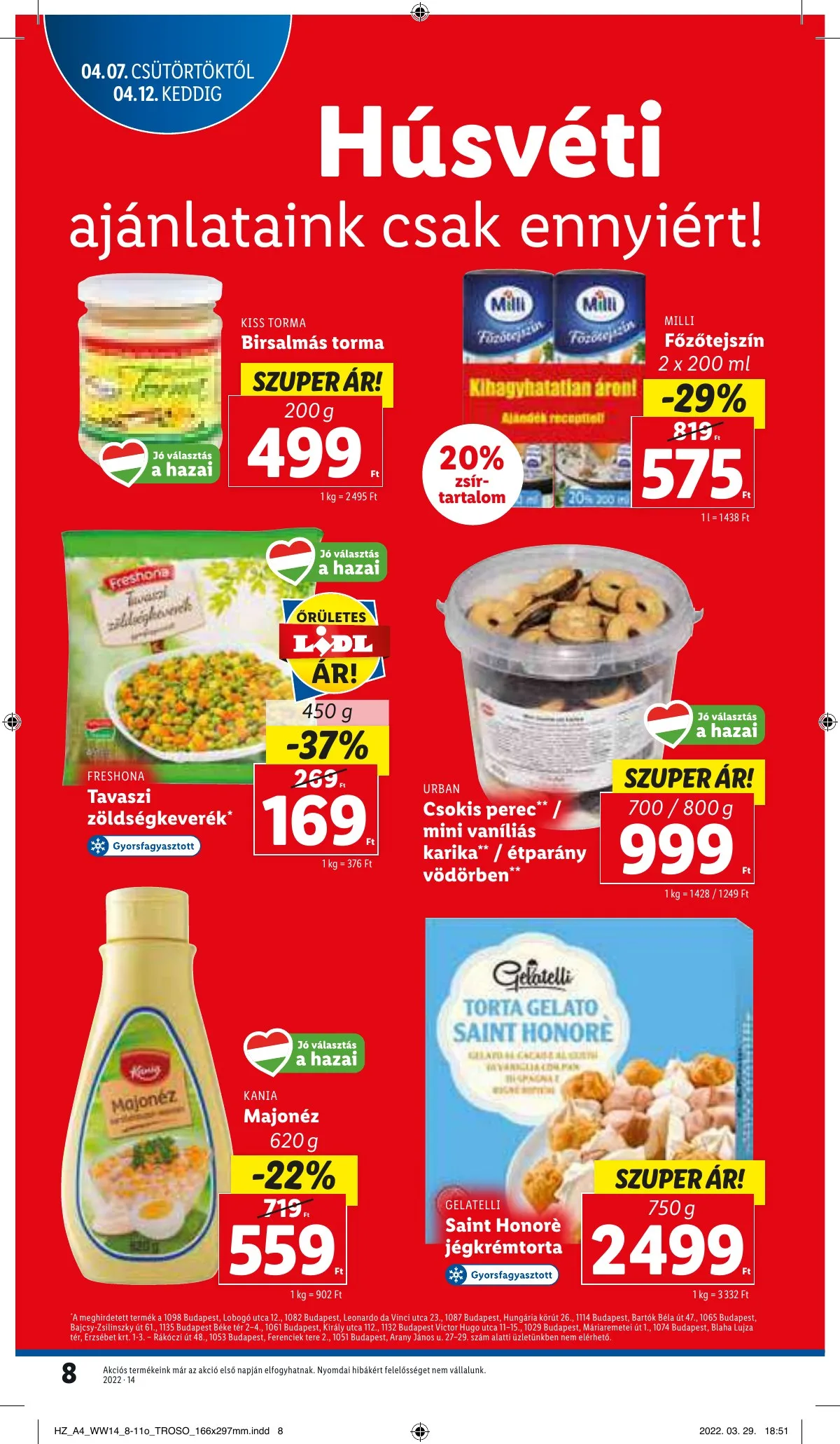 Lidl akciós újság 04.07–04.12 – 8. oldal