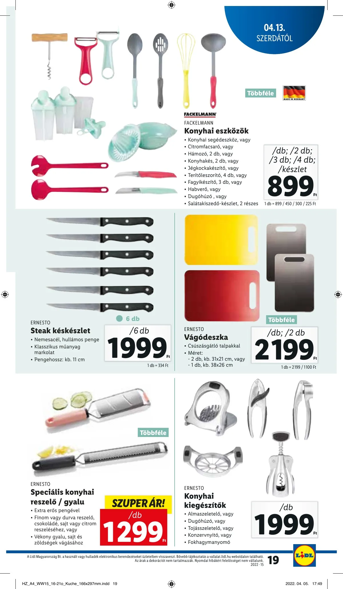 Lidl akciós újság 04.13–04.20 – 19. oldal
