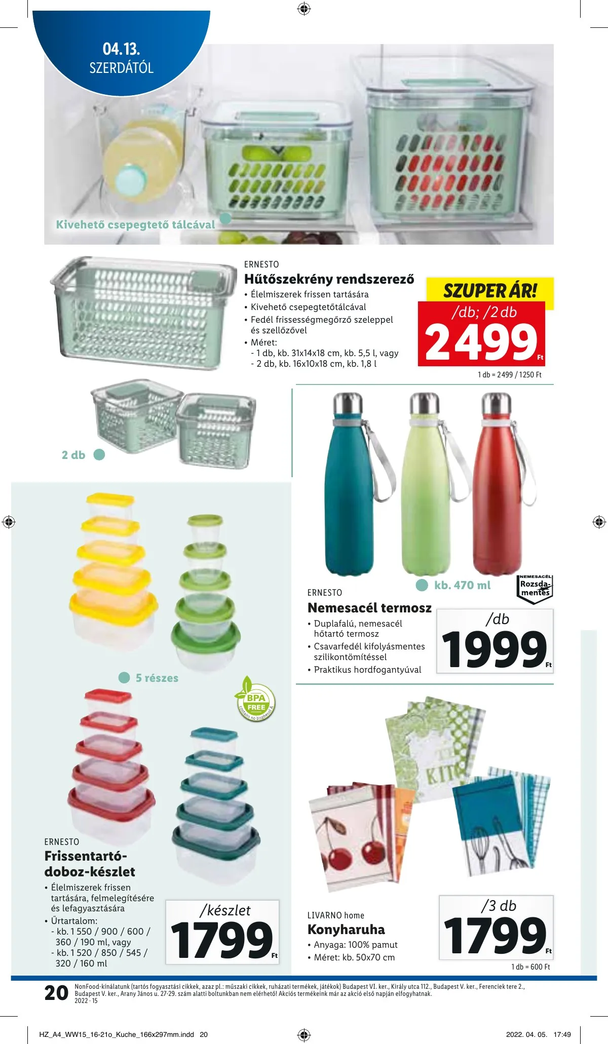 Lidl akciós újság 04.13–04.20 – 20. oldal