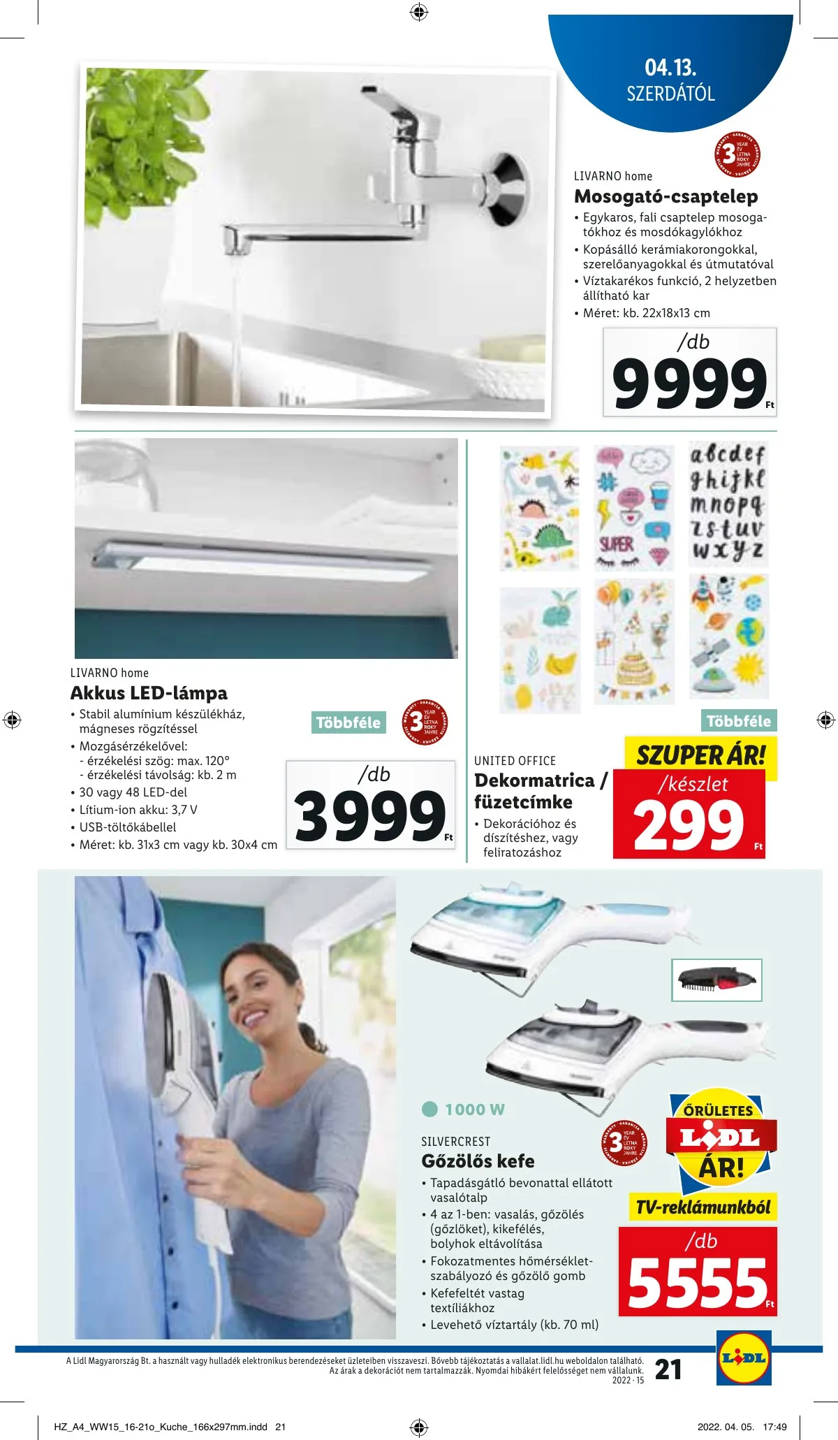 Lidl akciós újság 04.13–04.20 – 21. oldal