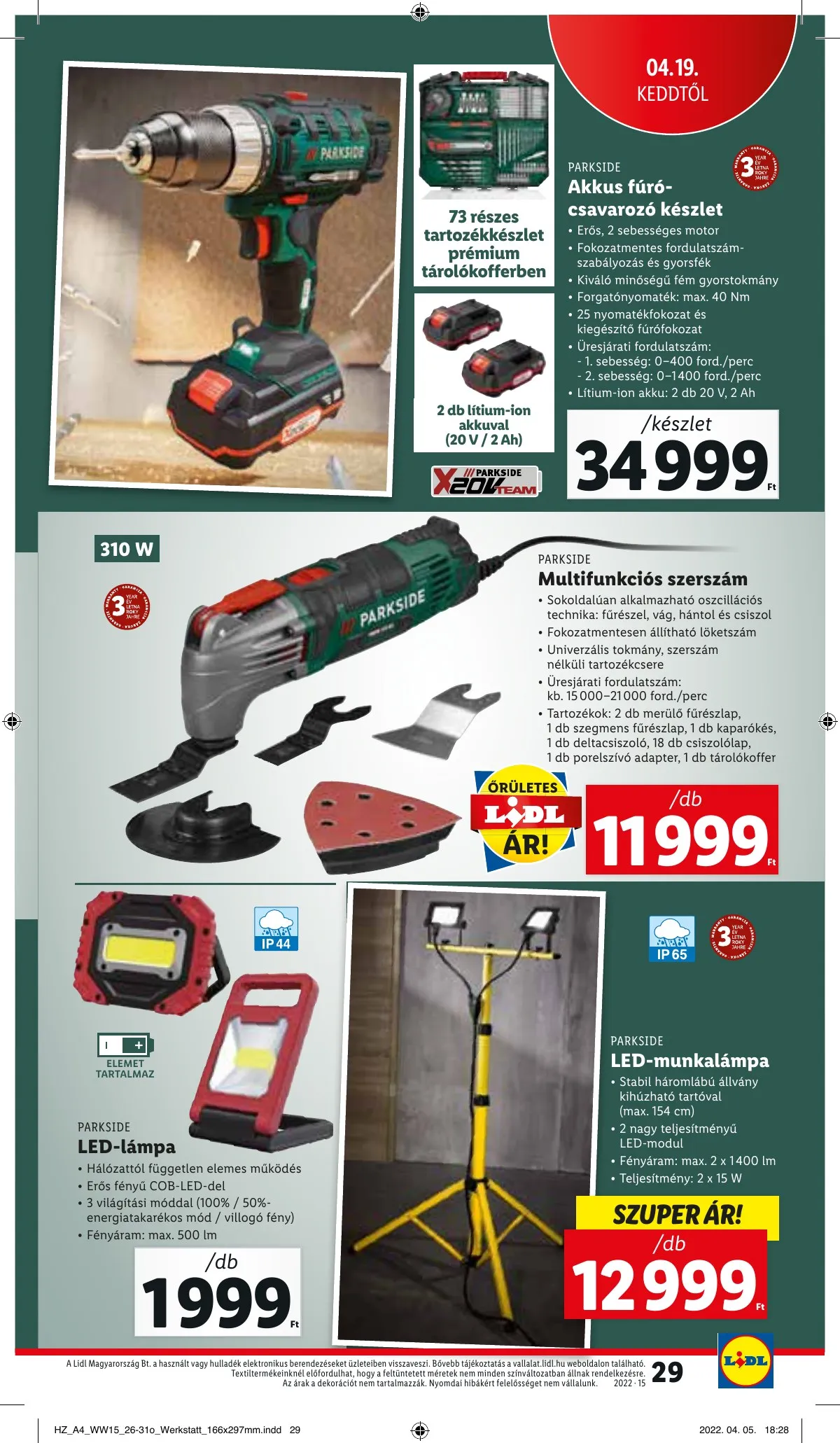 Lidl akciós újság 04.13–04.20 – 29. oldal