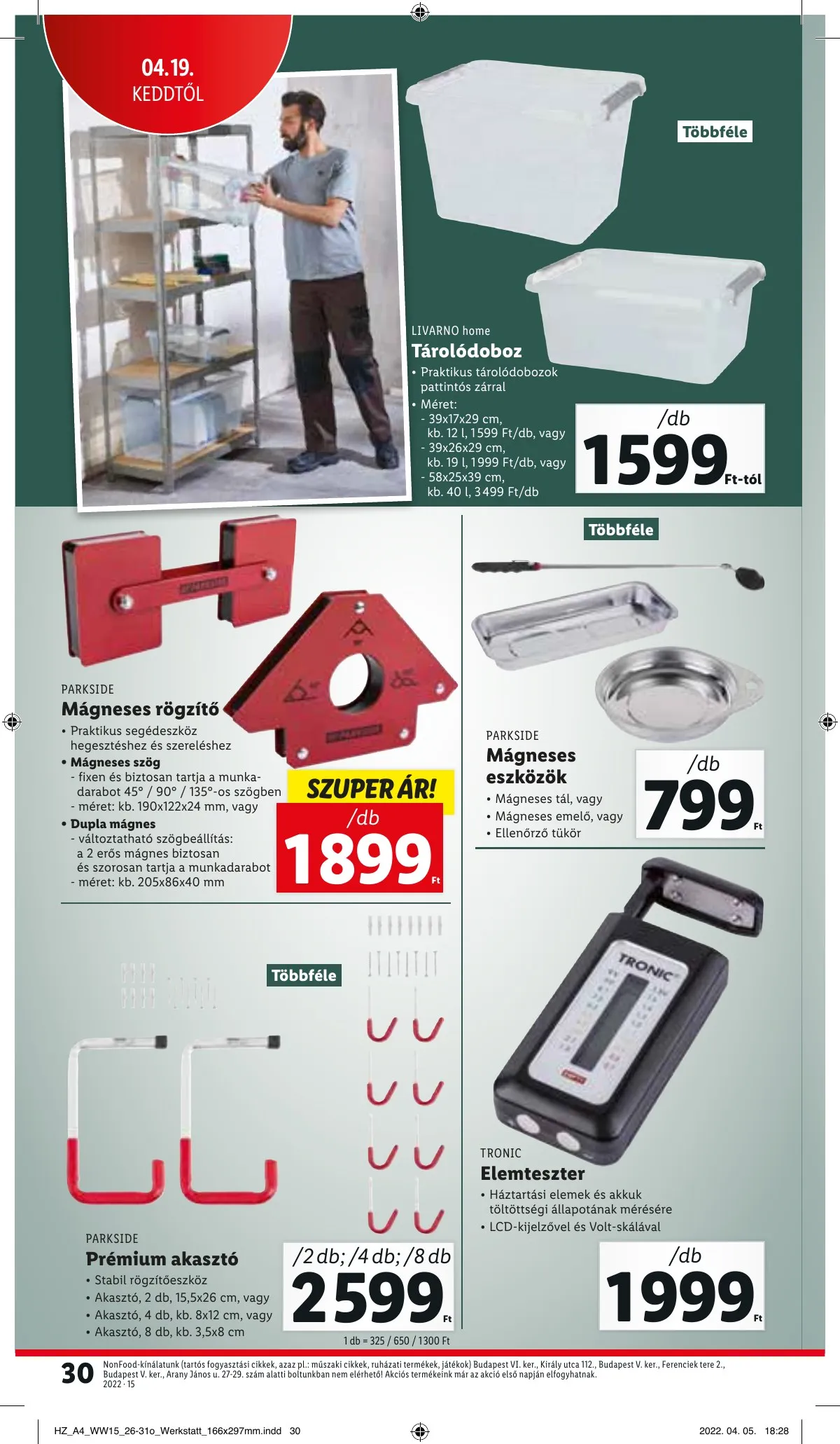 Lidl akciós újság 04.13–04.20 – 30. oldal
