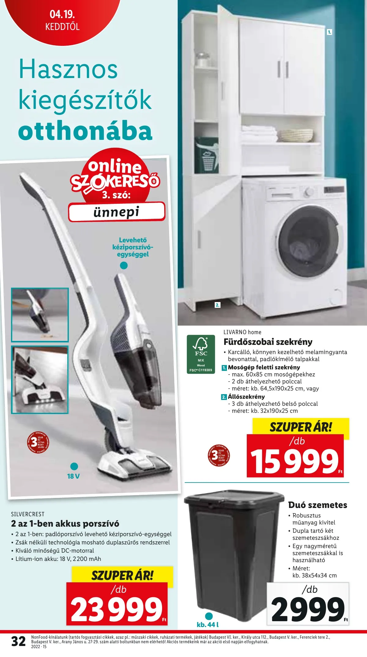 Lidl akciós újság 04.13–04.20 – 32. oldal