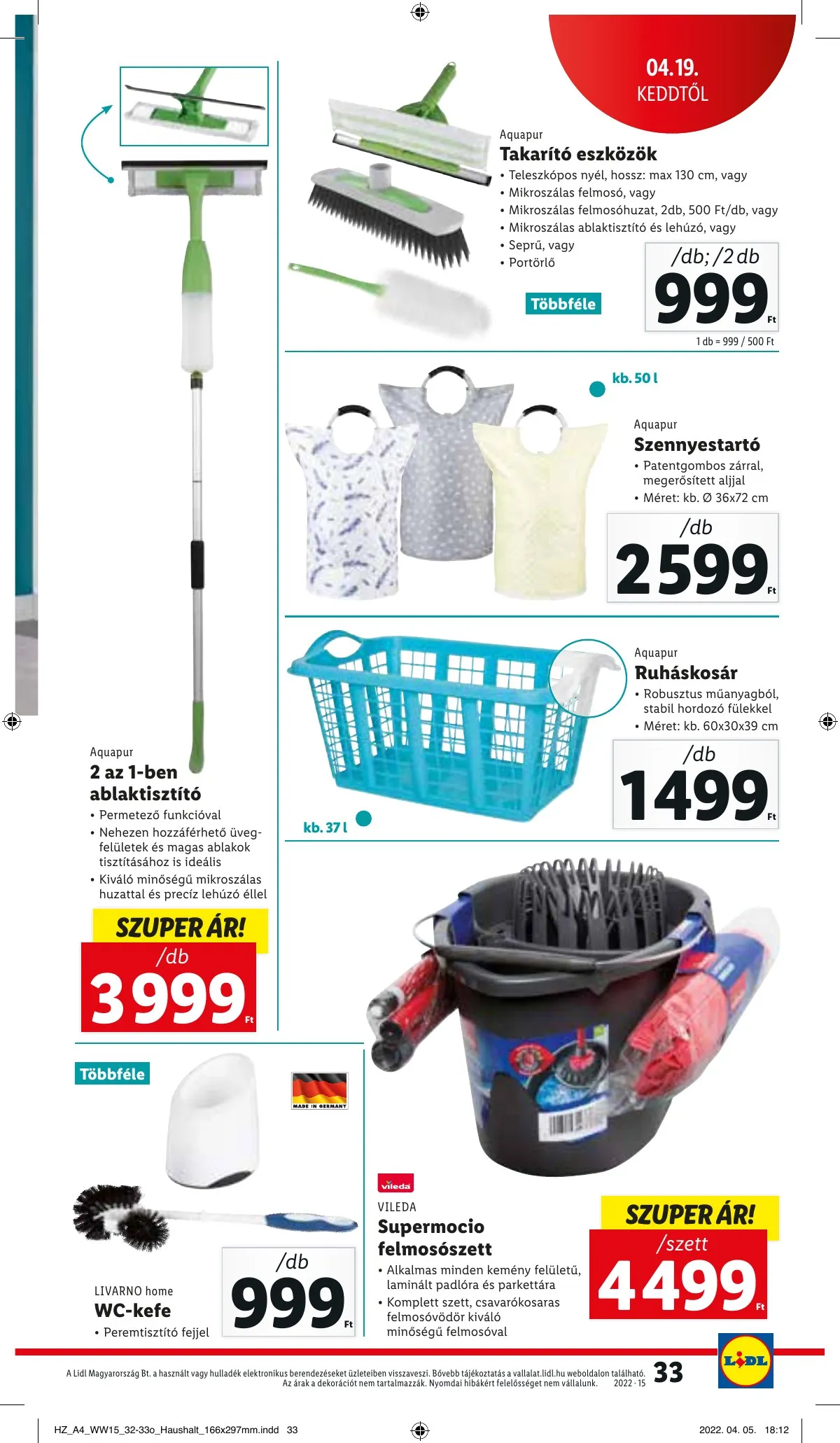 Lidl akciós újság 04.13–04.20 – 33. oldal