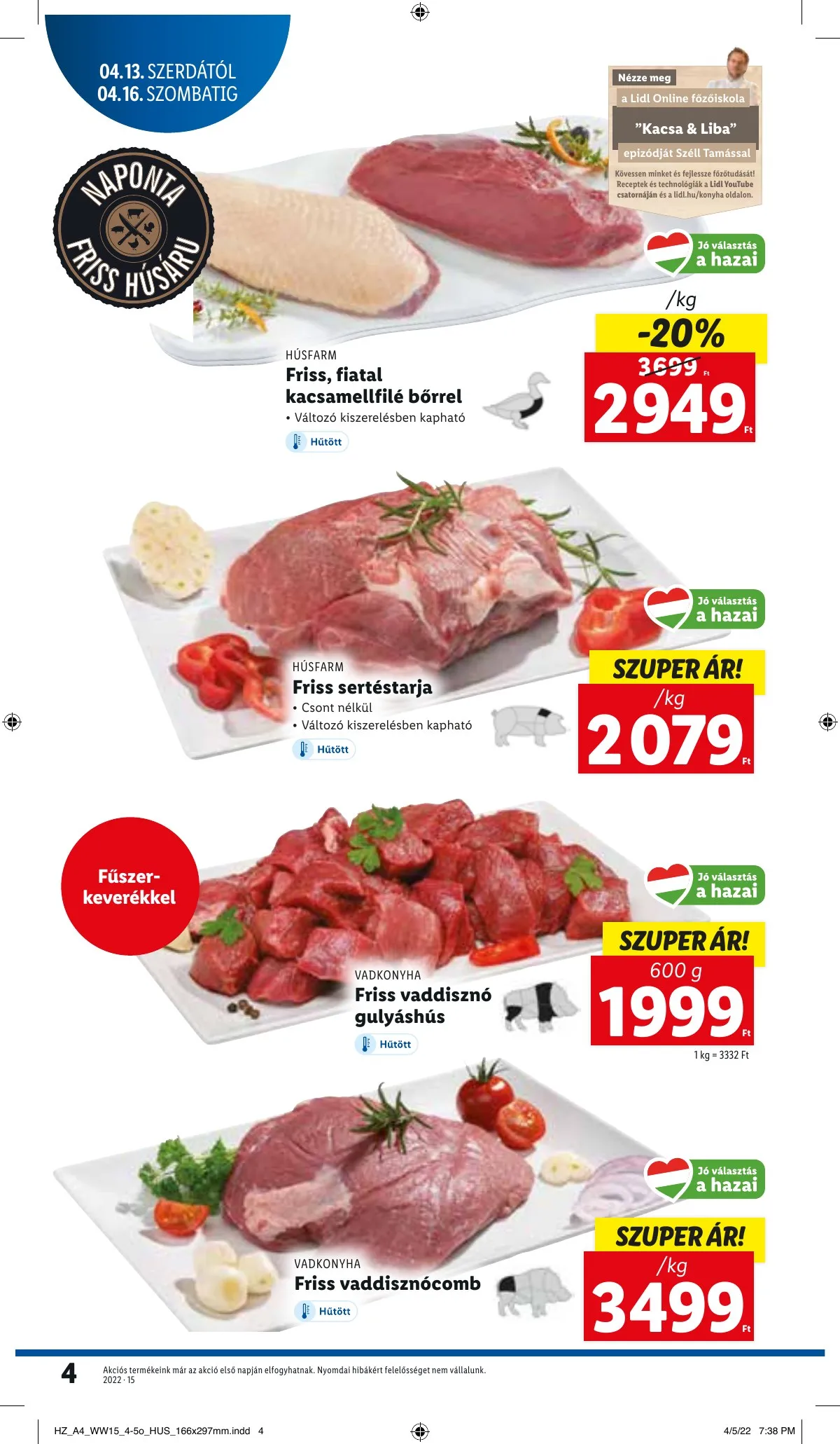 Lidl akciós újság 04.13–04.20 – 4. oldal