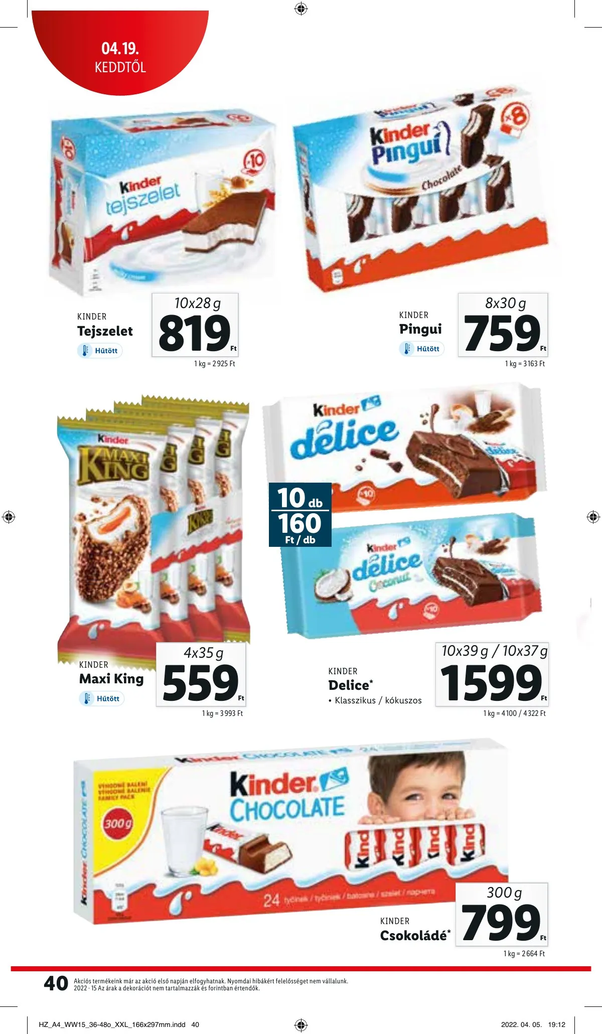 Lidl akciós újság 04.13–04.20 – 40. oldal