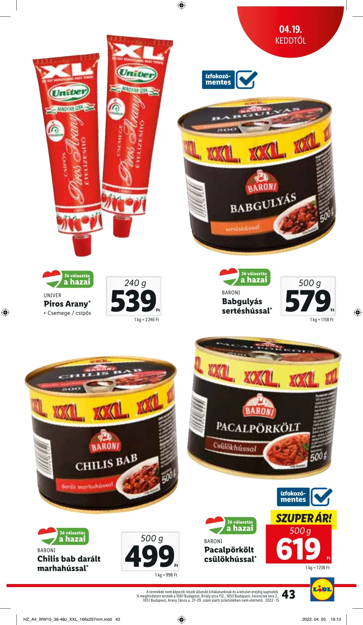 Lidl akciós újság 04.13–04.20 – 43. oldal