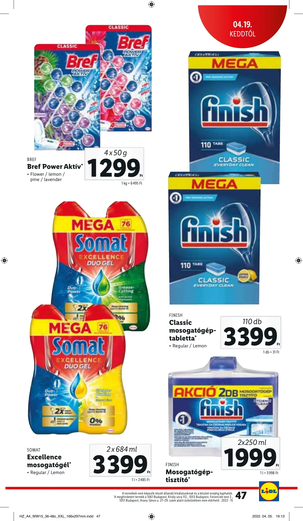 Lidl akciós újság 04.13–04.20 – 47. oldal