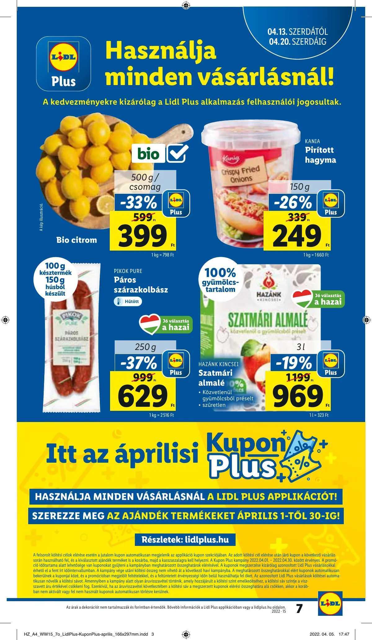 Lidl akciós újság 04.13–04.20 – 7. oldal
