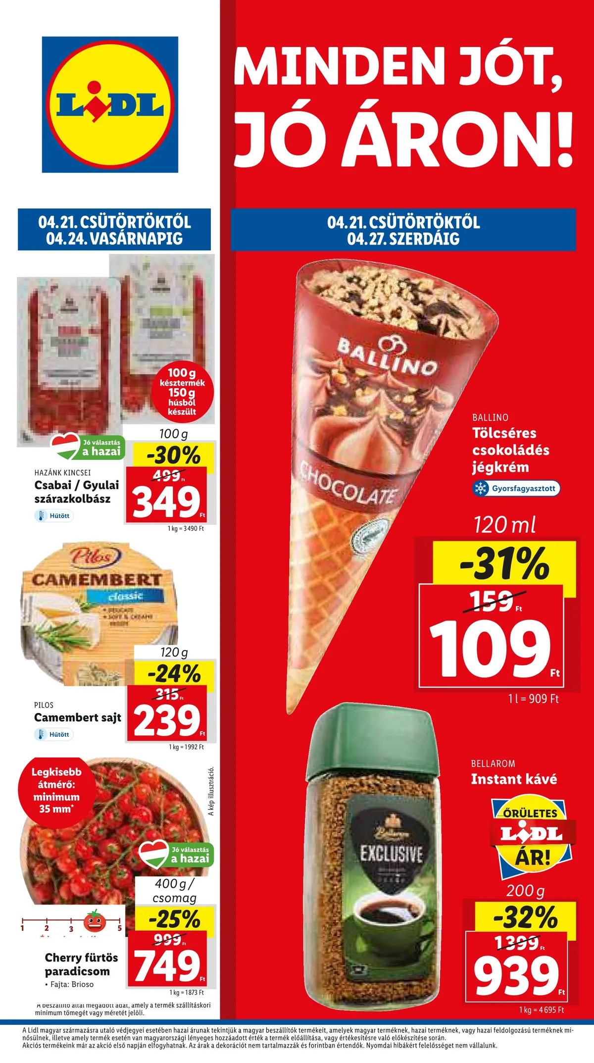 Lidl akciós újság 04.21–04.27
