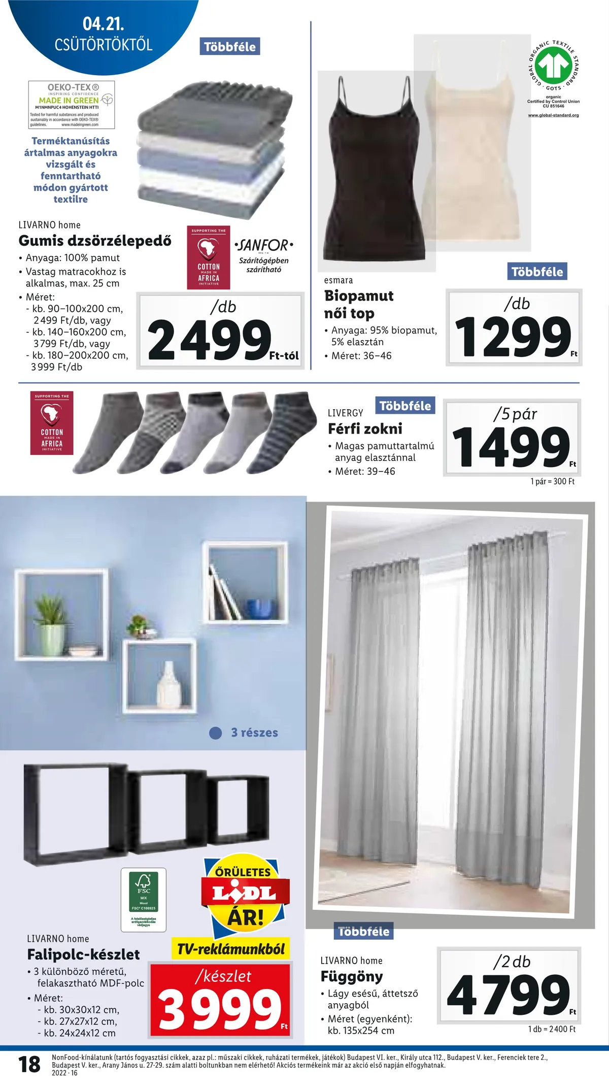 Lidl akciós újság 04.21–04.27 – 18. oldal