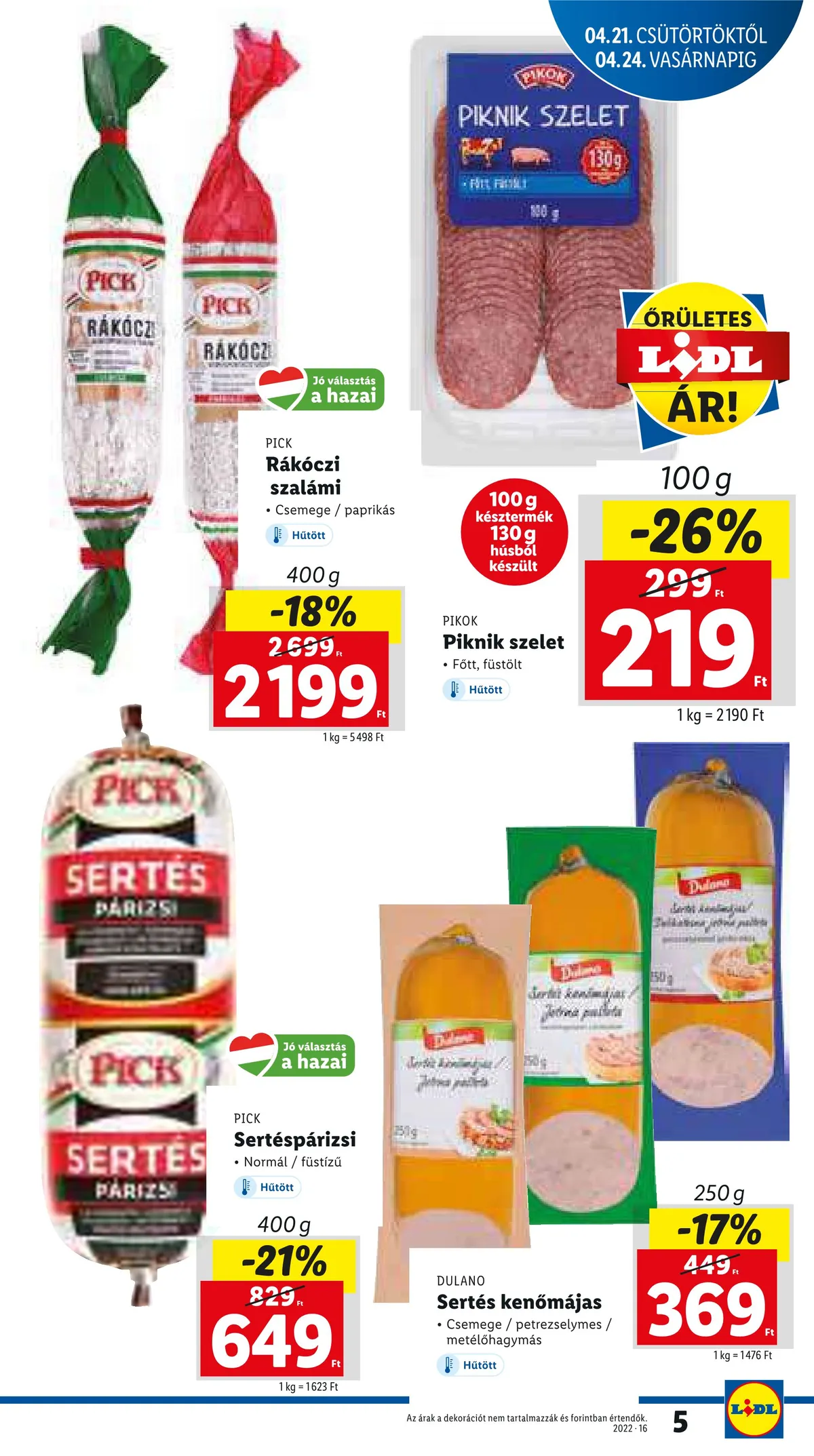 Lidl akciós újság 04.21–04.27 – 5. oldal