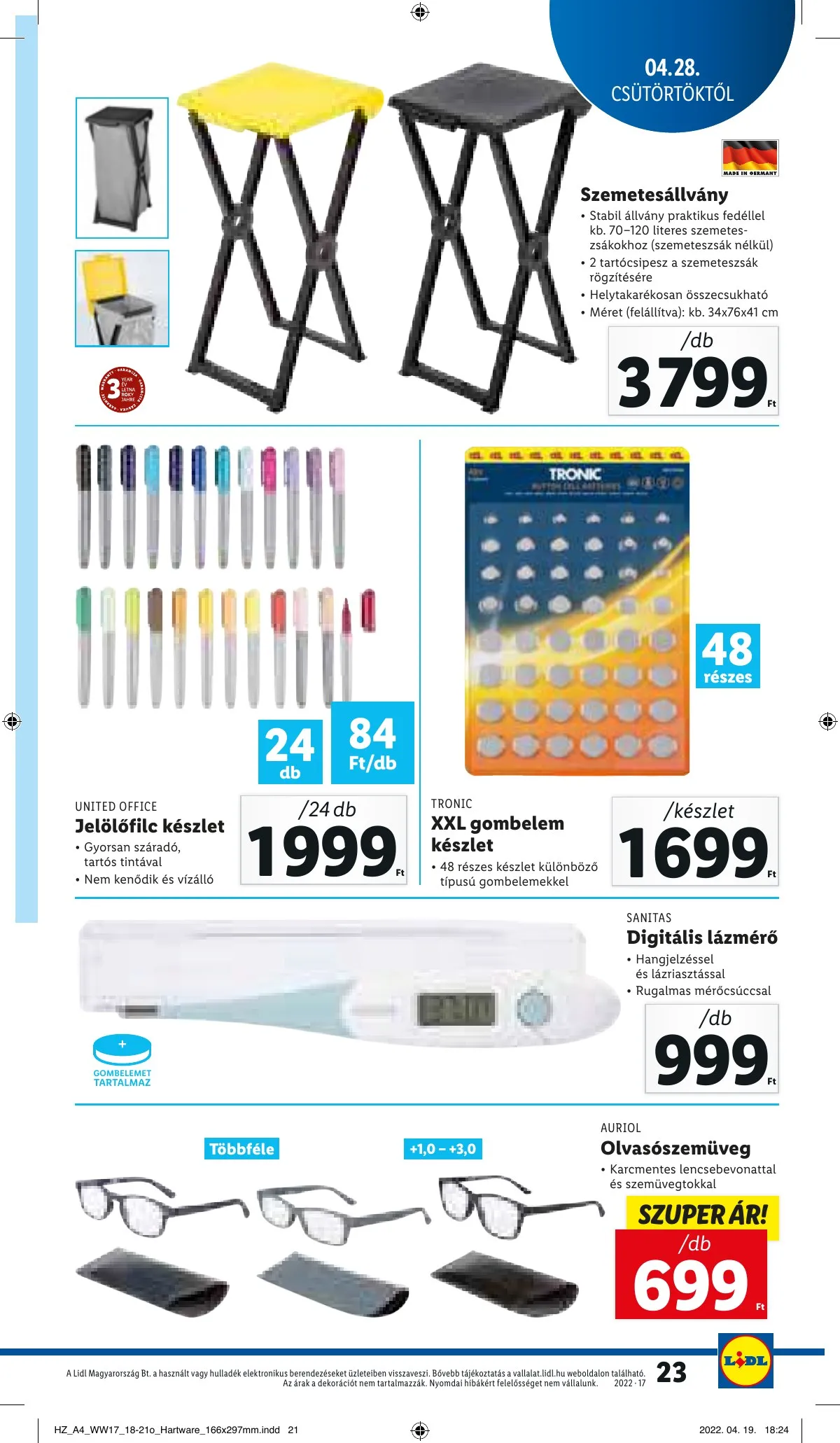 Lidl akciós újság 04.28–05.04 – 23. oldal
