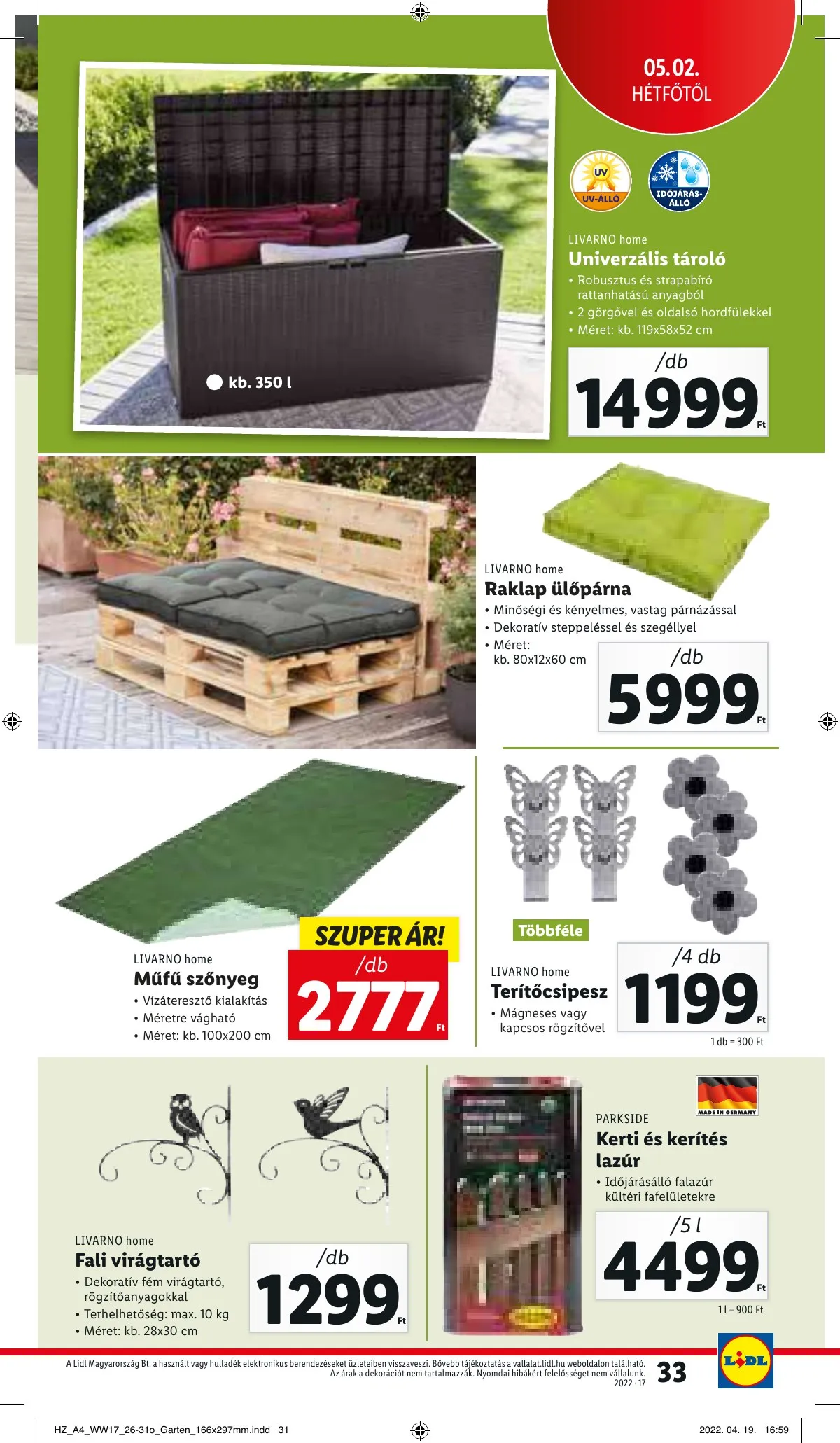 Lidl akciós újság 04.28–05.04 – 33. oldal