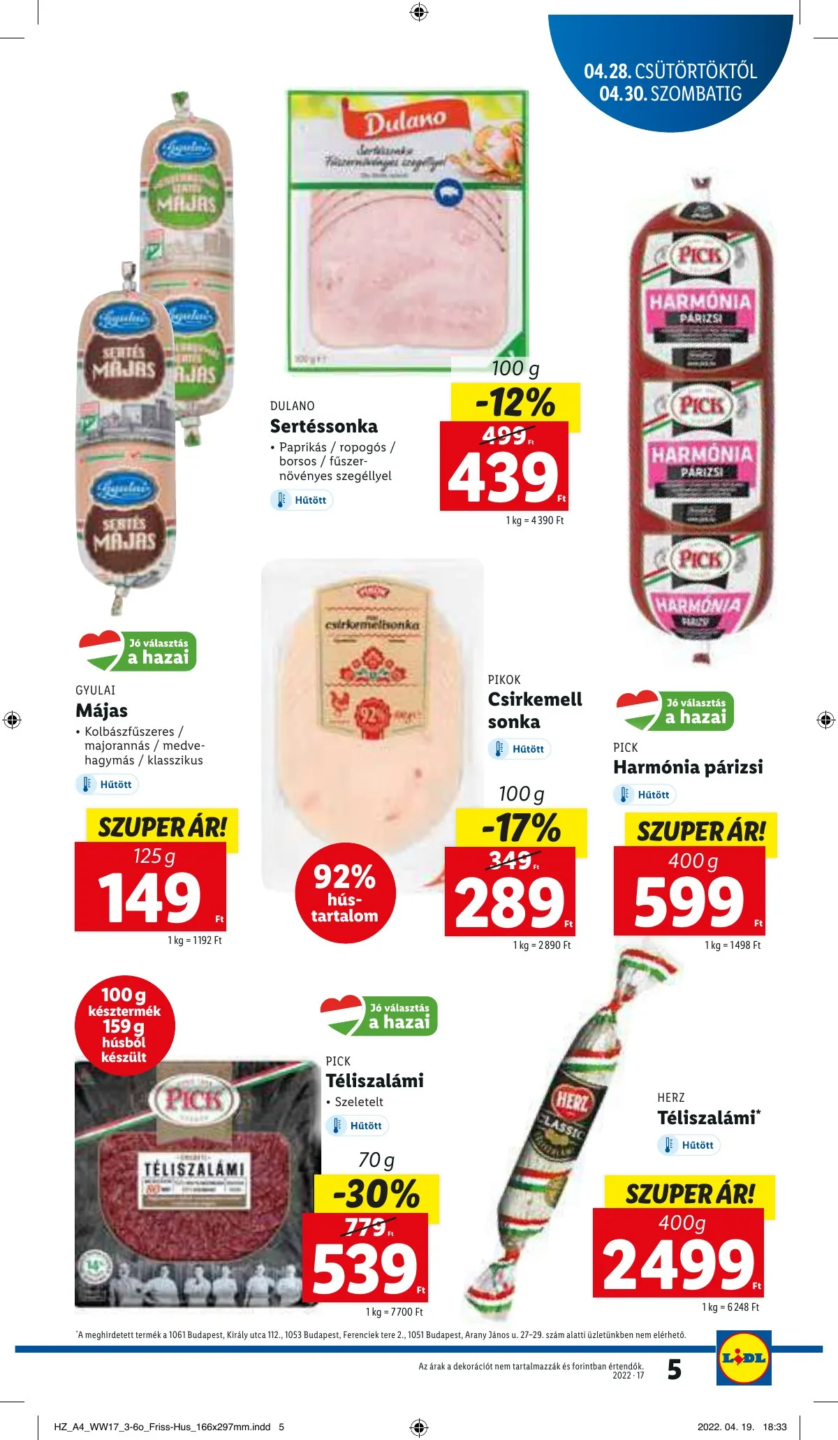 Lidl akciós újság 04.28–05.04 – 5. oldal