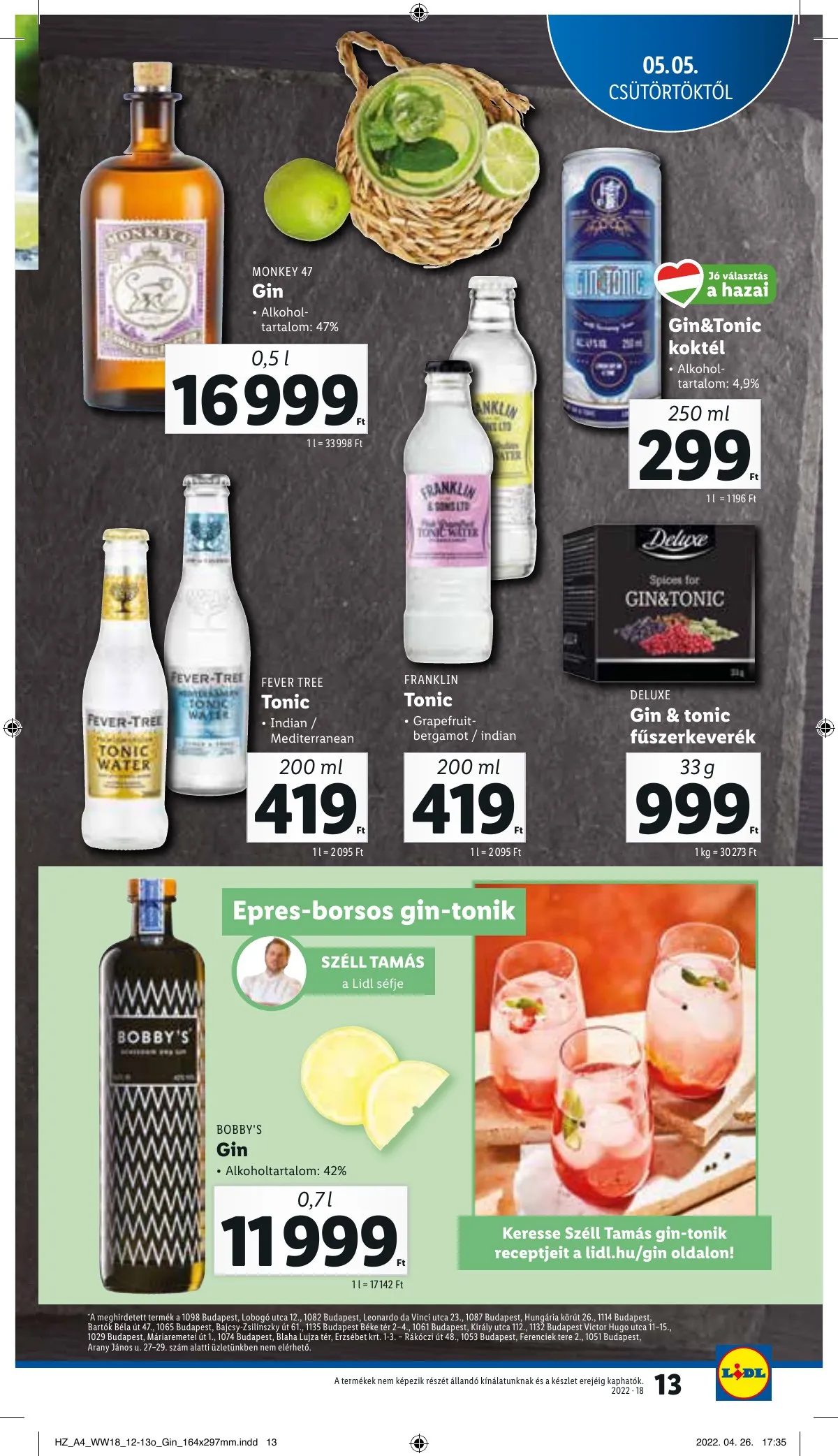 Lidl akciós újság 05.05–05.11 – 13. oldal