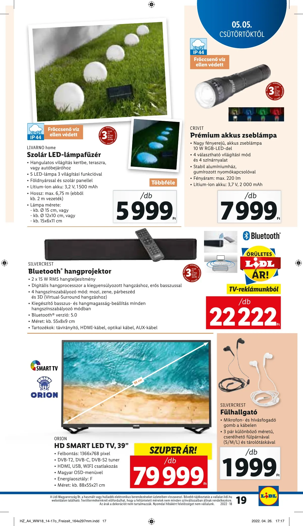 Lidl akciós újság 05.05–05.11 – 19. oldal