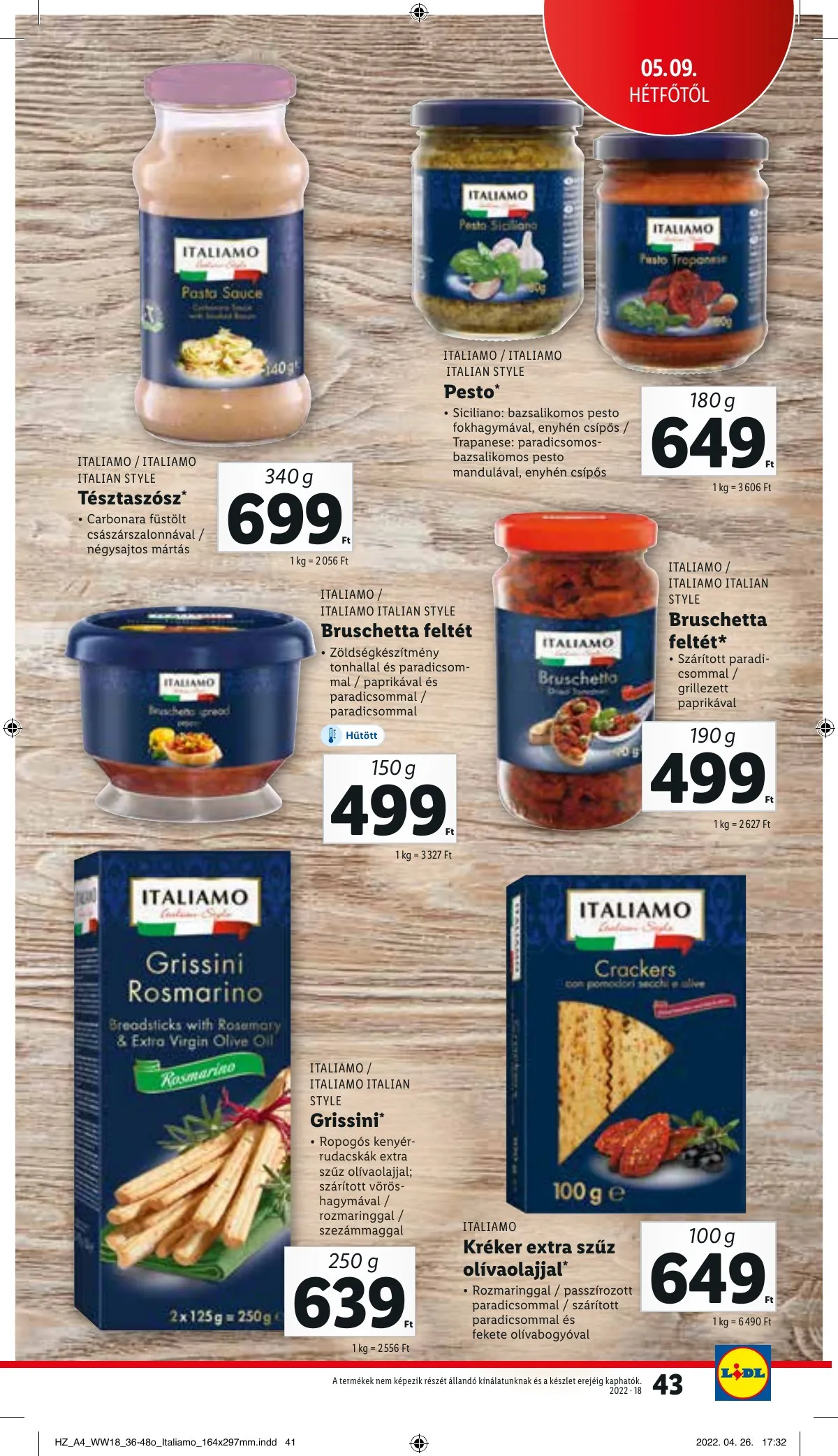 Lidl akciós újság 05.05–05.11 – 43. oldal