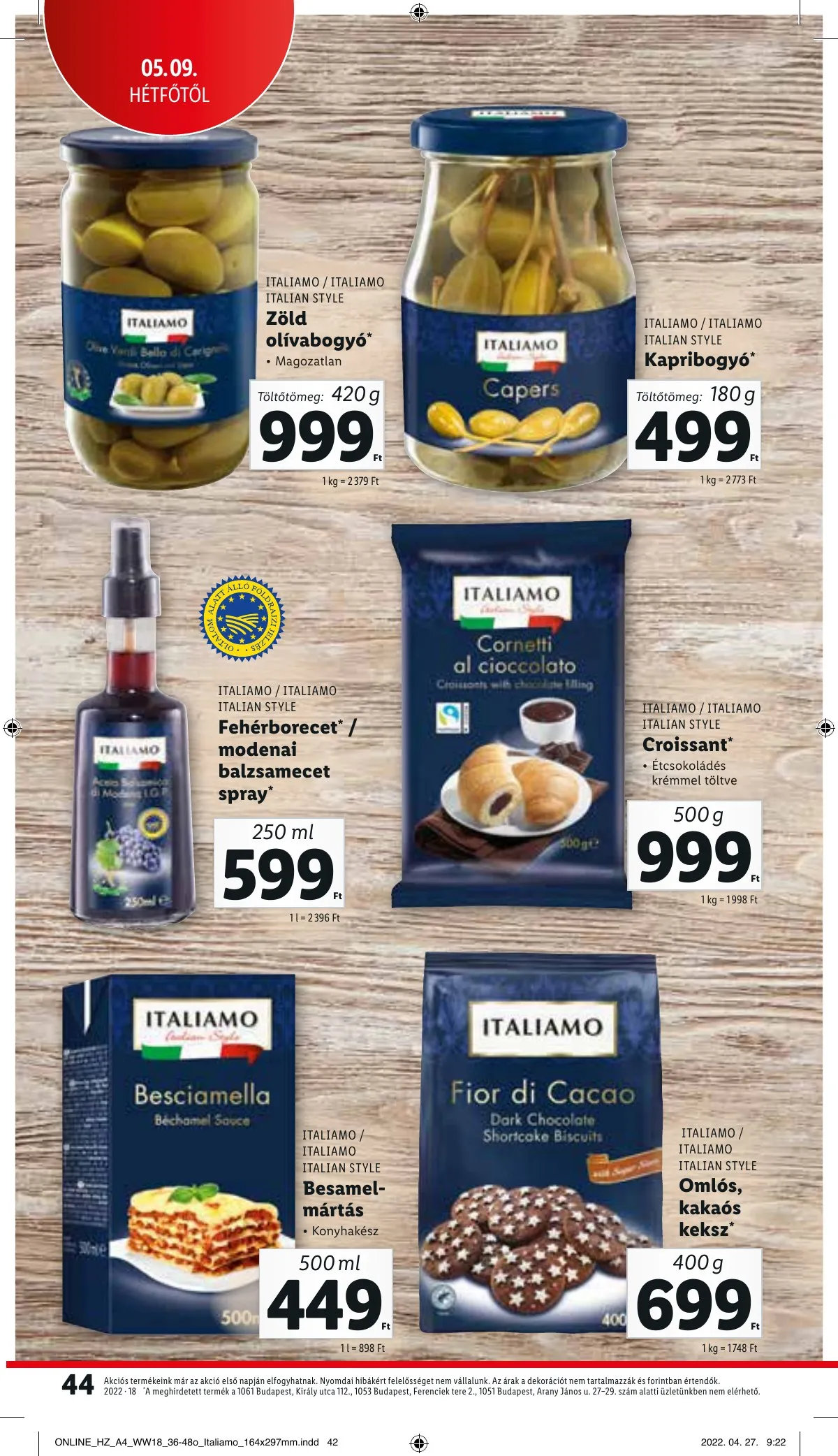 Lidl akciós újság 05.05–05.11 – 44. oldal