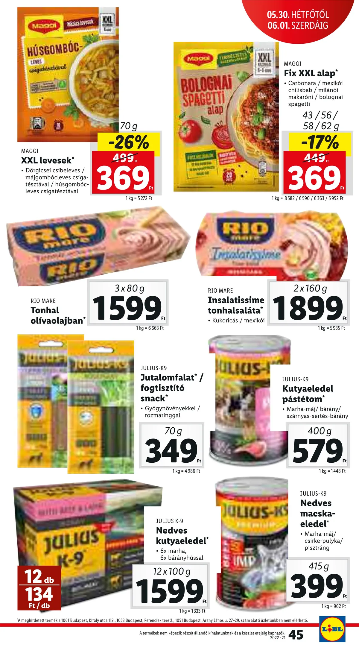 Lidl akciós újság 05.26–06.01 – 45. oldal