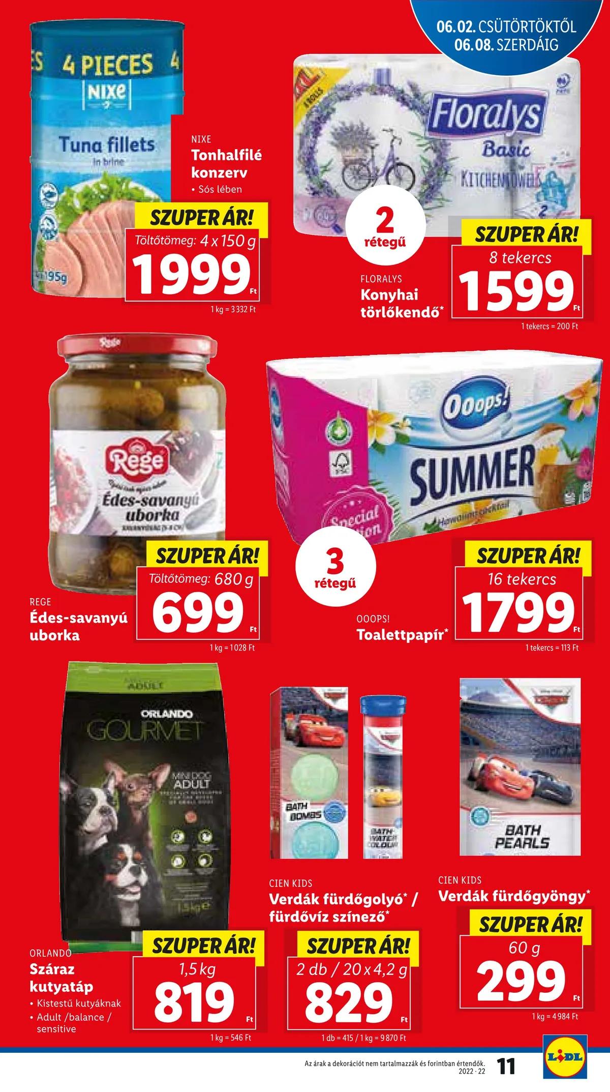 Lidl akciós újság 06.02–06.08 – 11. oldal