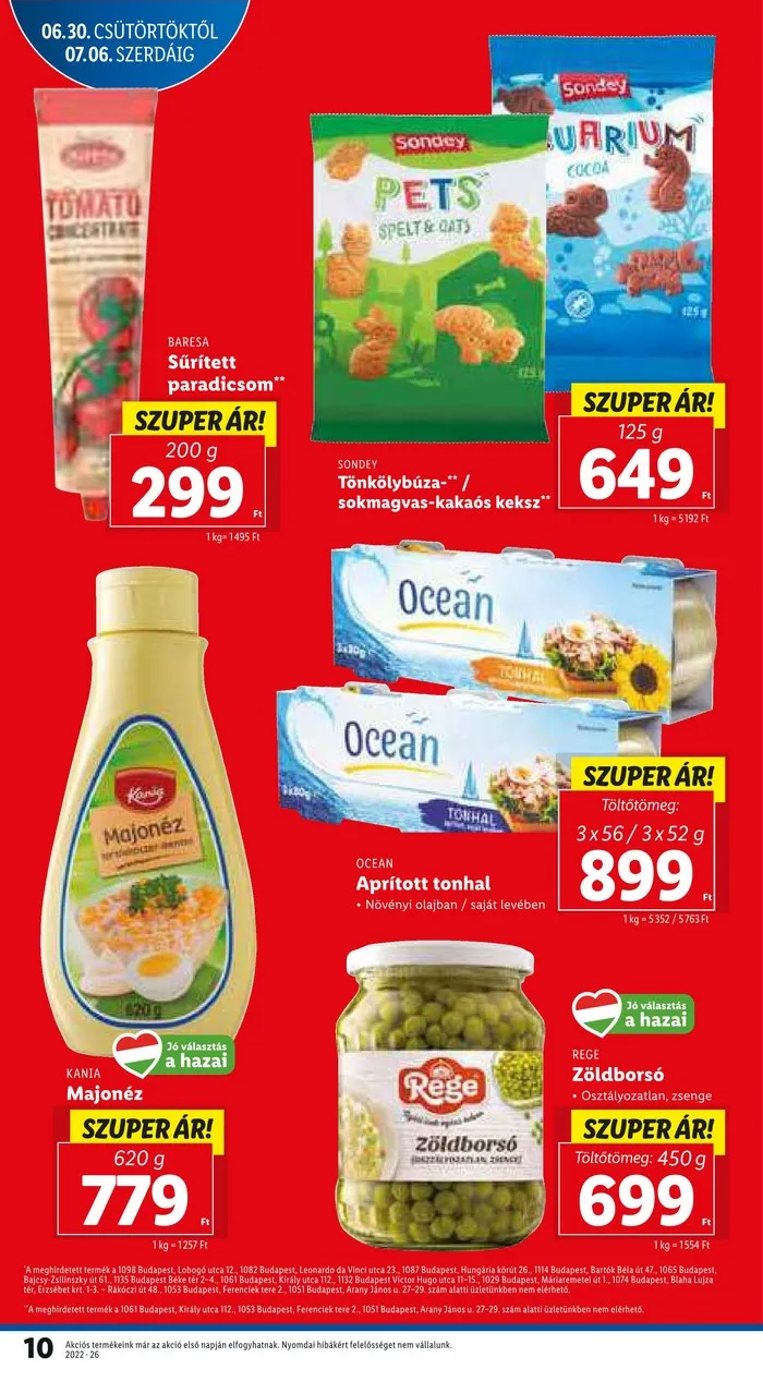 Lidl akciós újság 06.30–07.06 – 10. oldal