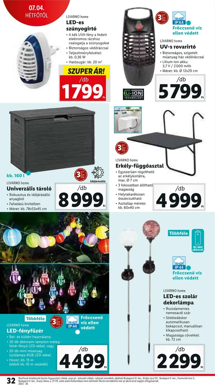 Lidl akciós újság 06.30–07.06 – 32. oldal