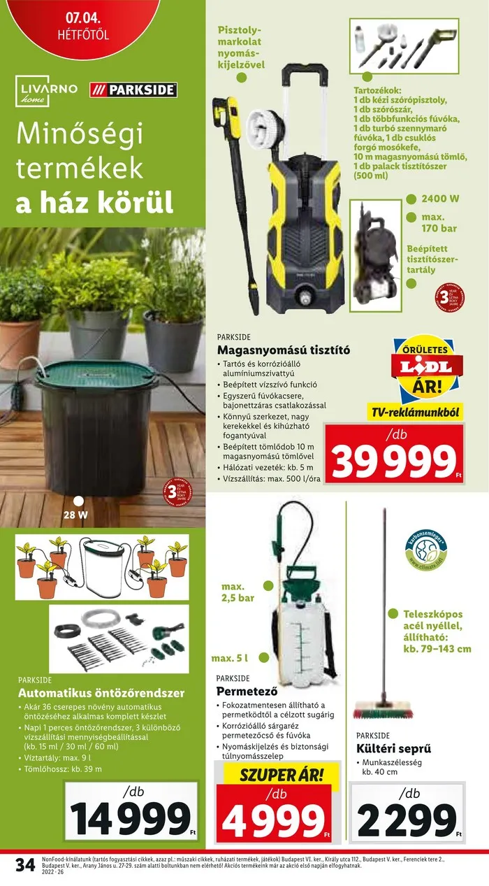 Lidl akciós újság 06.30–07.06 – 34. oldal