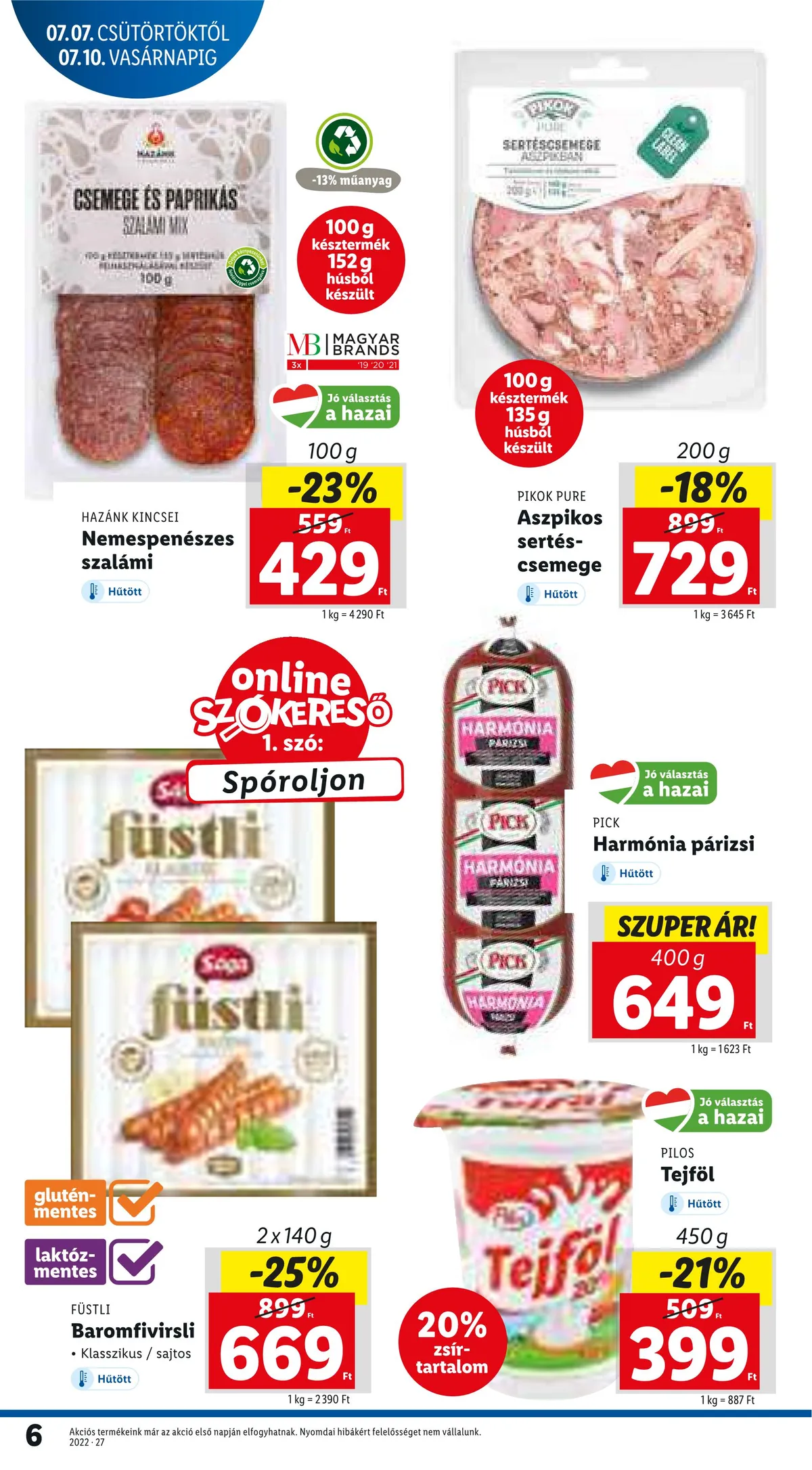 Lidl akciós újság 07.07–07.13 – 6. oldal