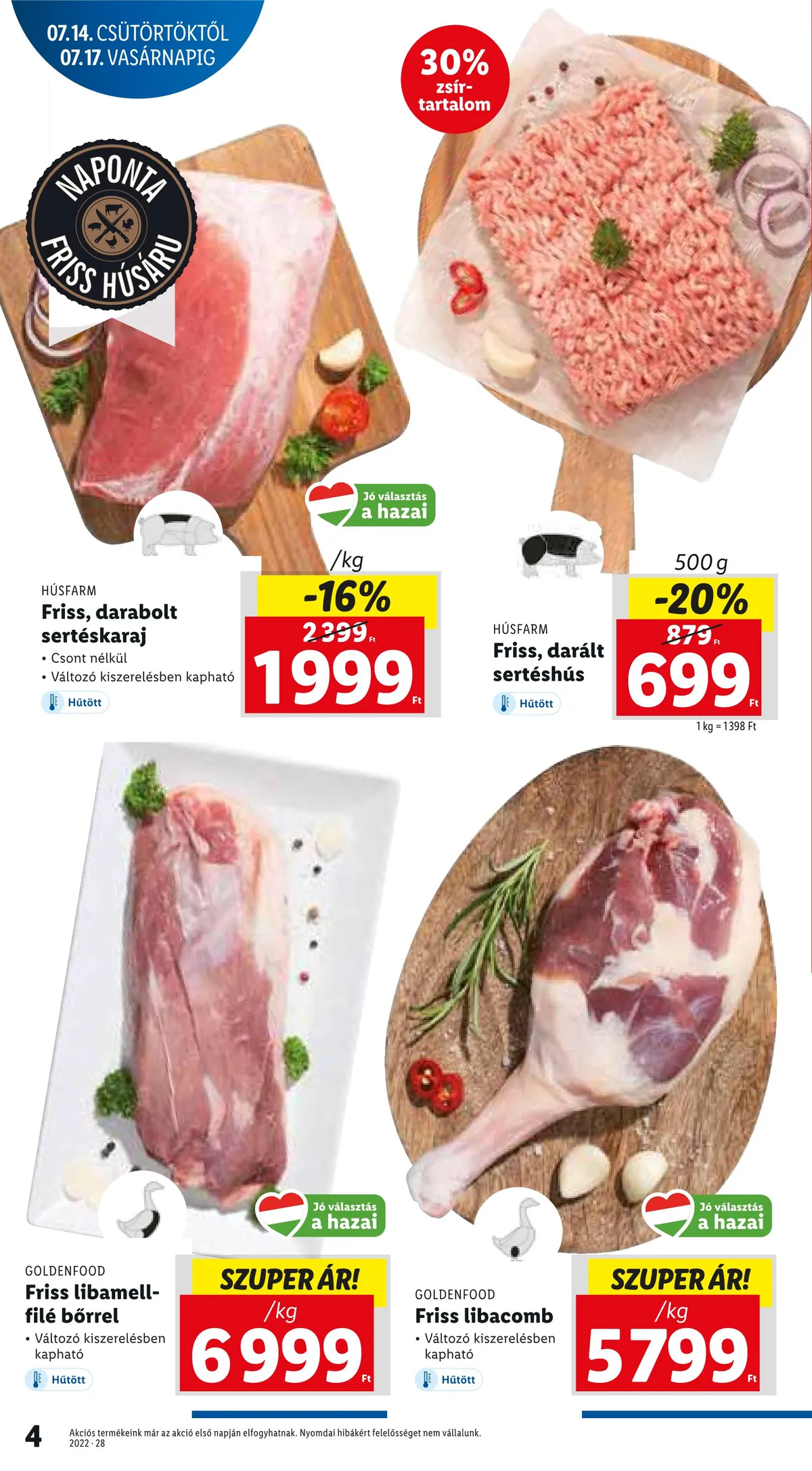 Lidl akciós újság 07.14–07.20 – 4. oldal