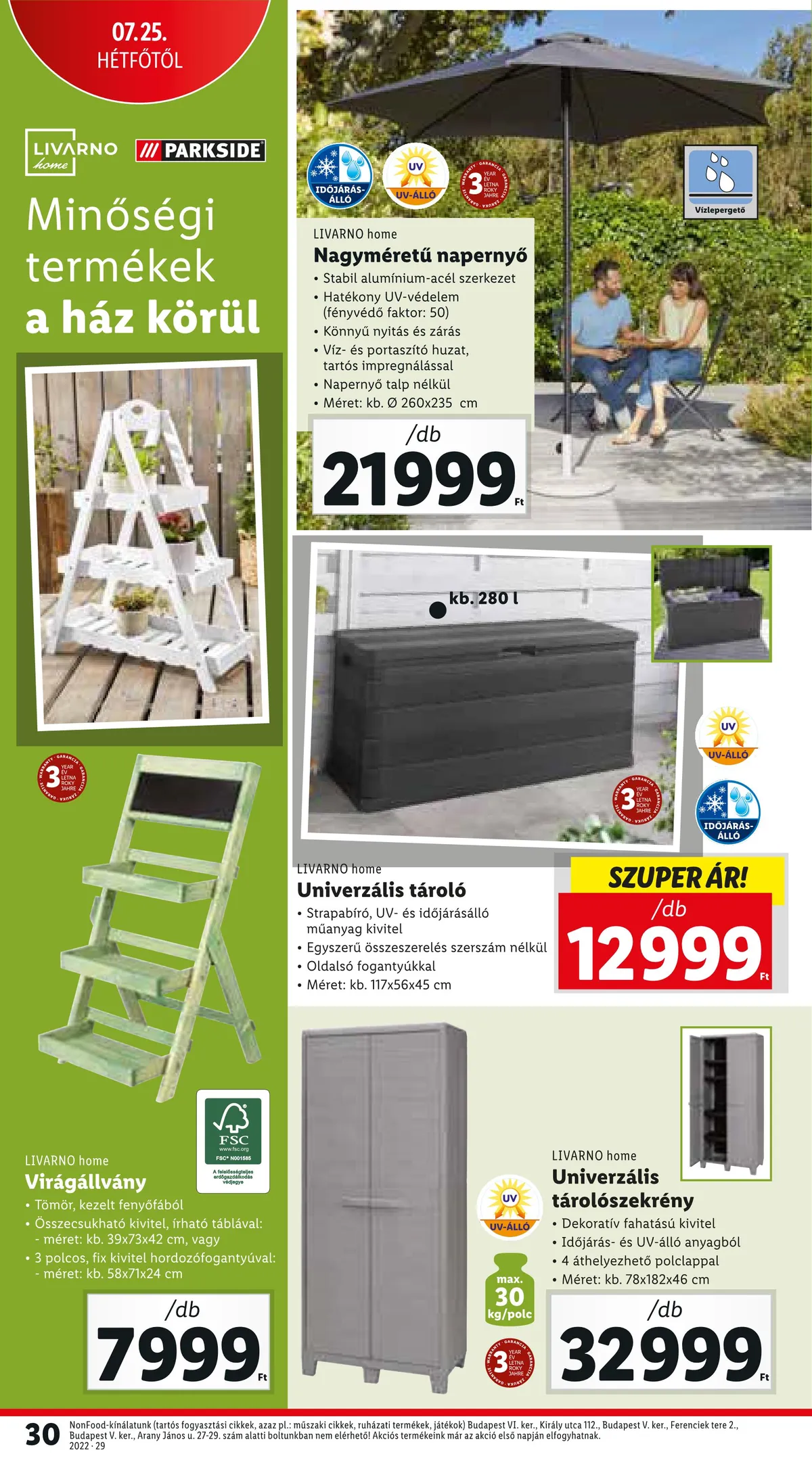 Lidl akciós újság 07.21–07.27 – 30. oldal