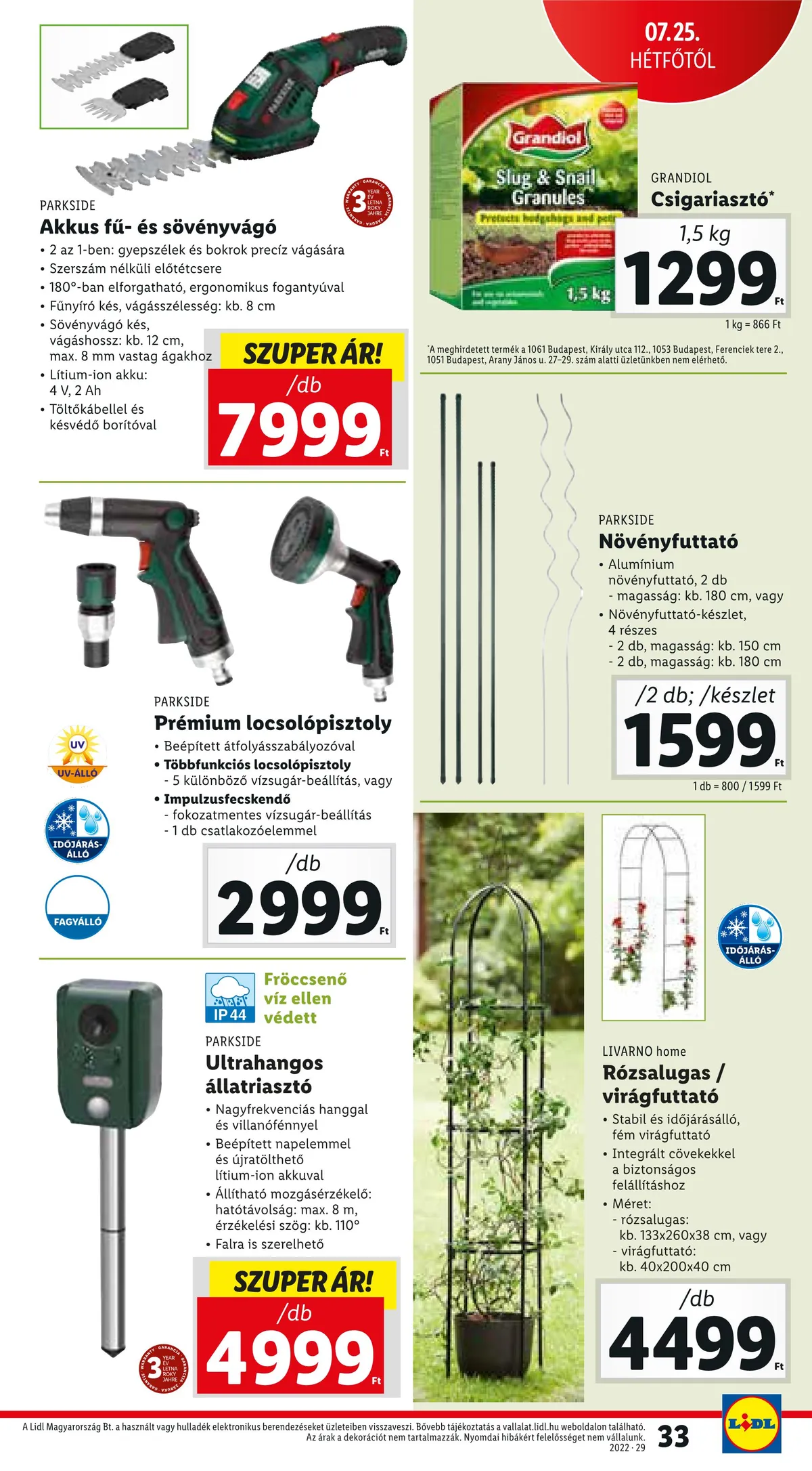 Lidl akciós újság 07.21–07.27 – 33. oldal