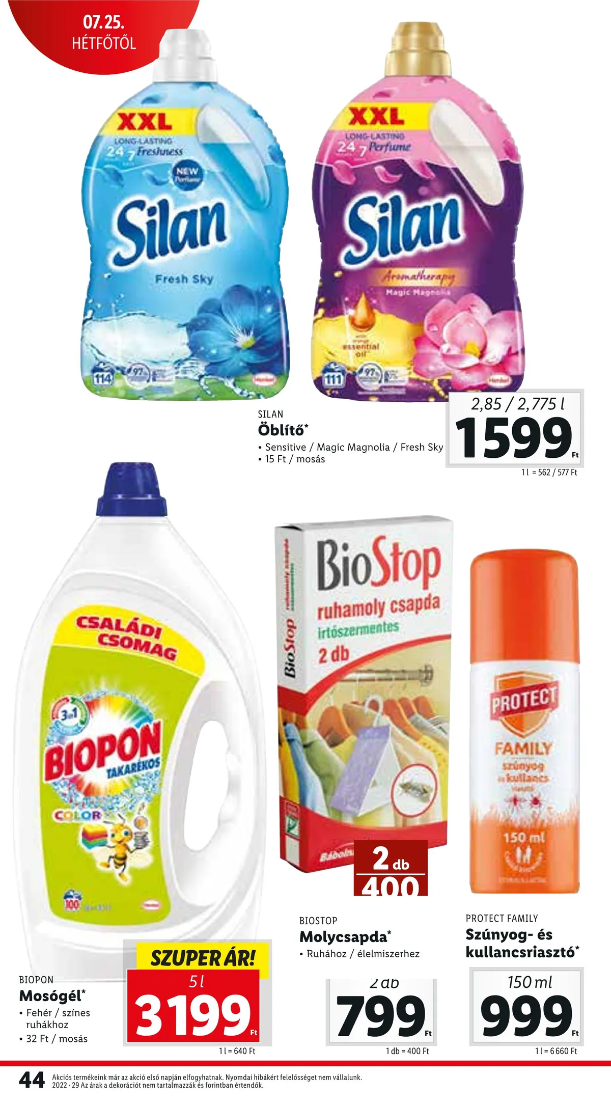Lidl akciós újság 07.21–07.27 – 44. oldal