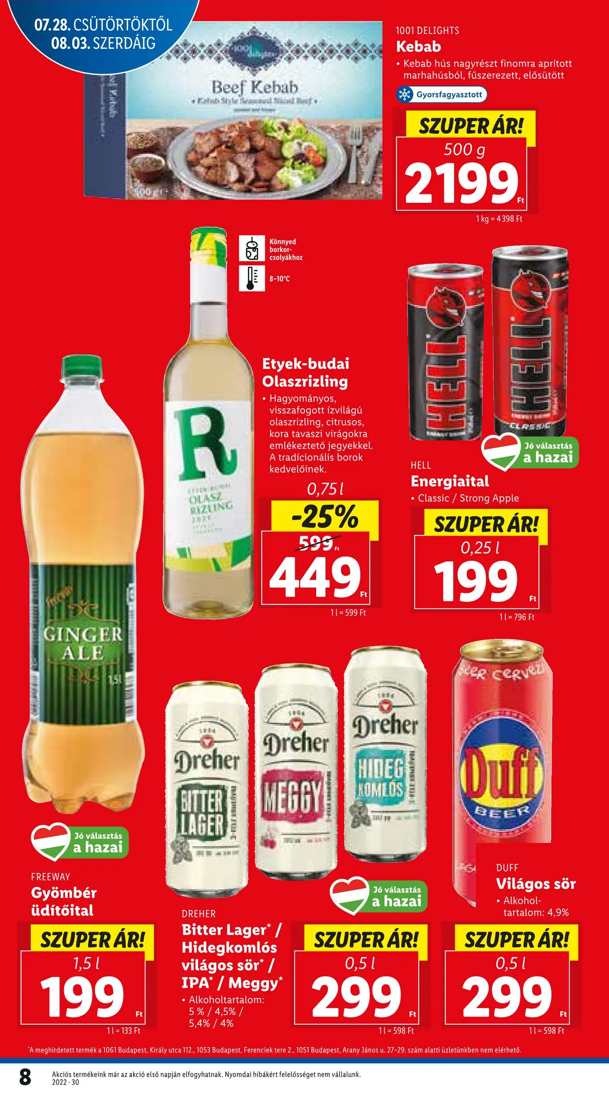 Lidl akciós újság 07.28–08.03 – 8. oldal
