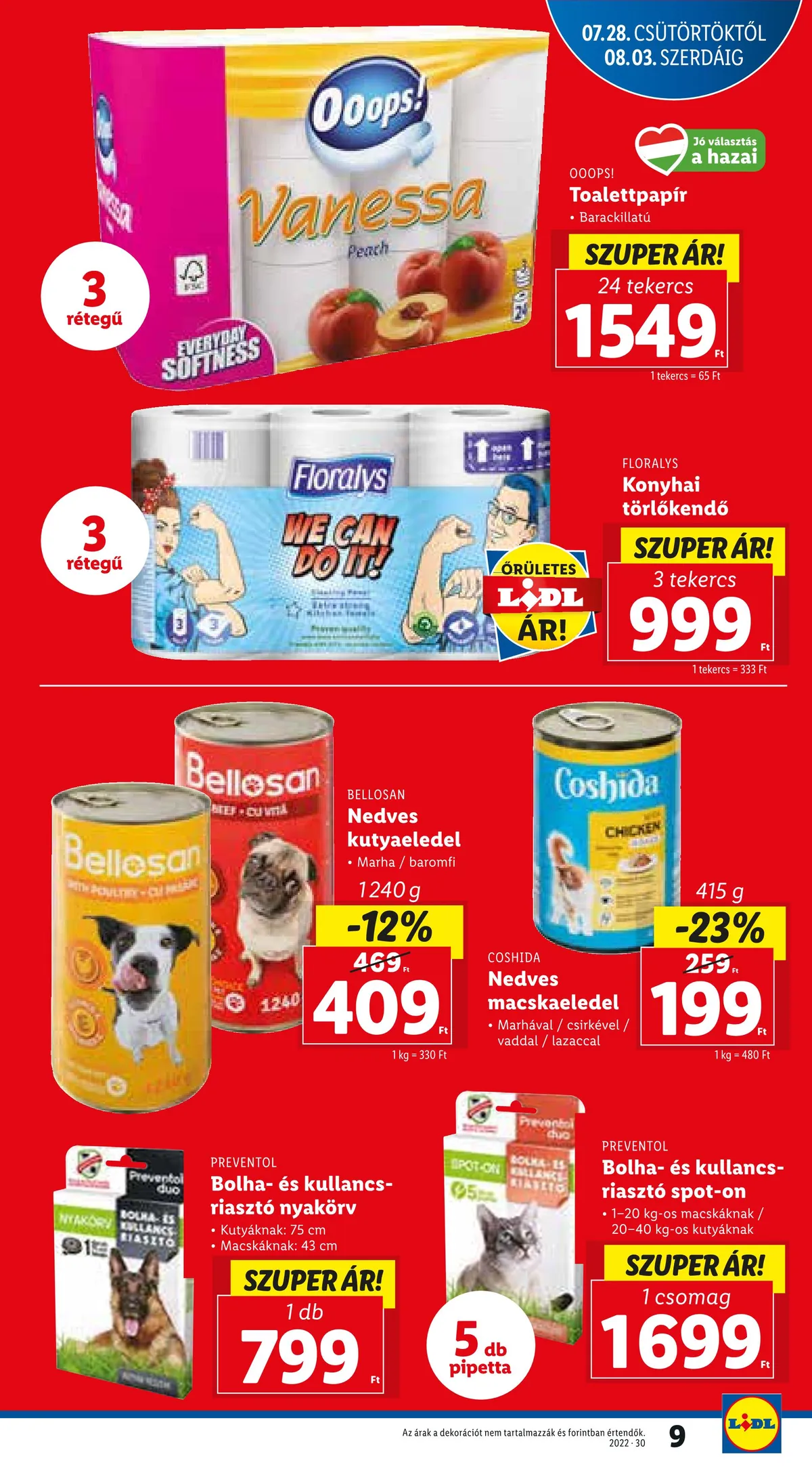 Lidl akciós újság 07.28–08.03 – 9. oldal