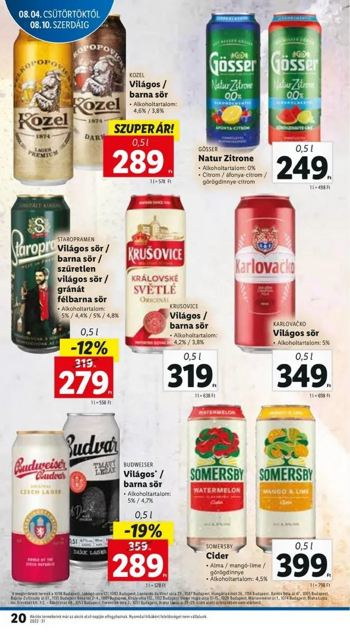 Lidl akciós újság 08.04–08.10 – 20. oldal