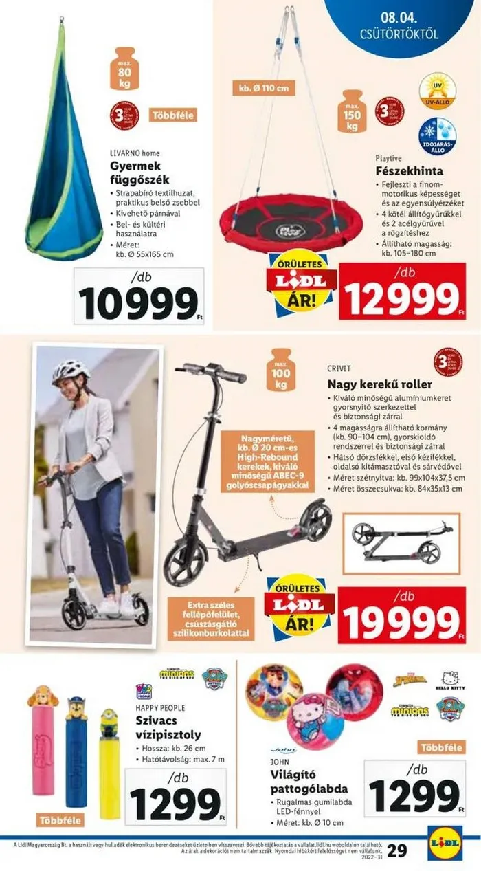 Lidl akciós újság 08.04–08.10 – 29. oldal