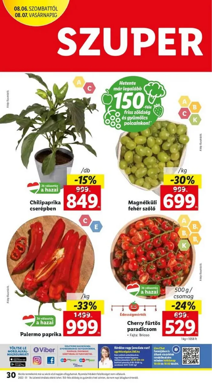 Lidl akciós újság 08.04–08.10 – 30. oldal