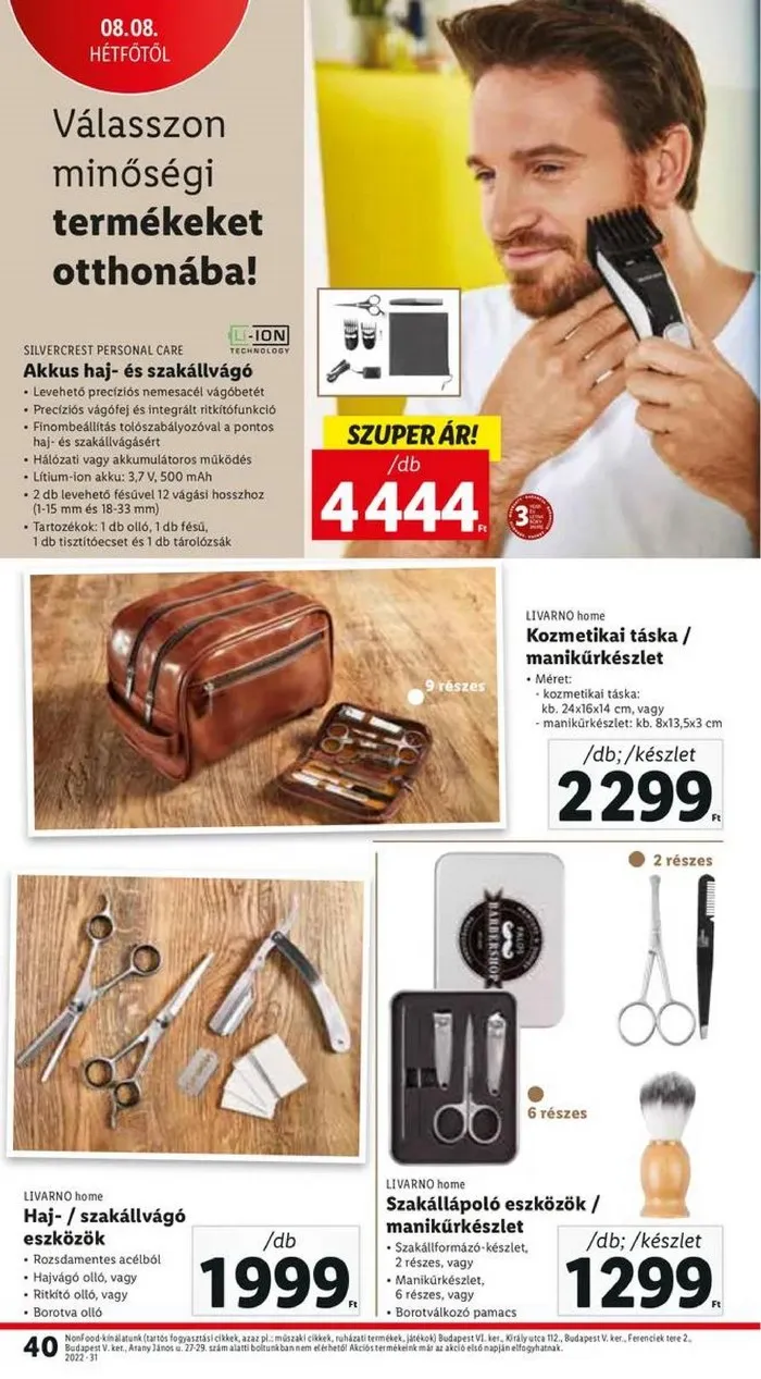 Lidl akciós újság 08.04–08.10 – 40. oldal