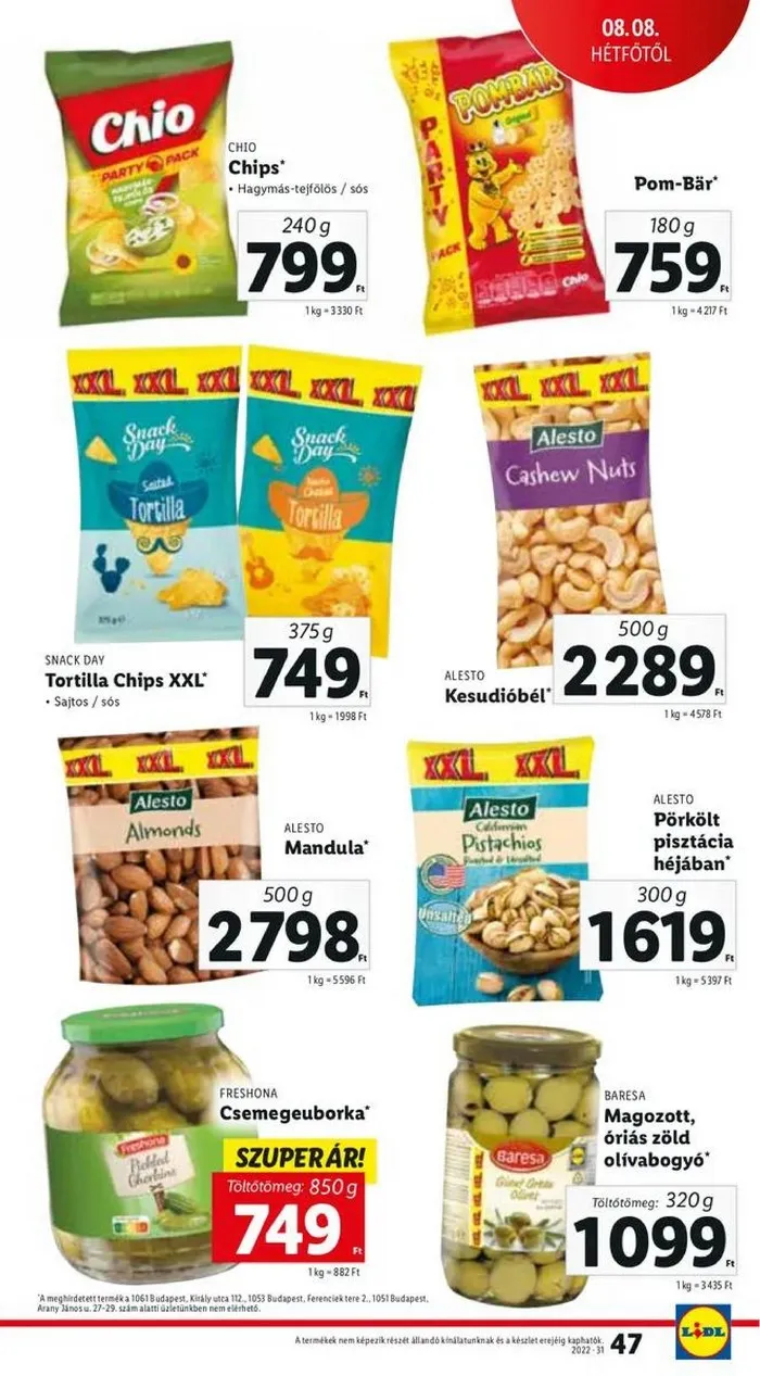 Lidl akciós újság 08.04–08.10 – 47. oldal