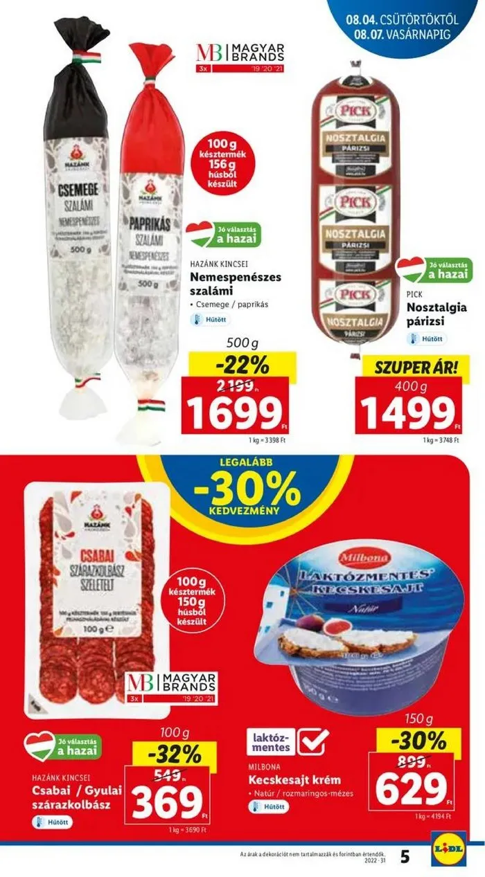 Lidl akciós újság 08.04–08.10 – 5. oldal